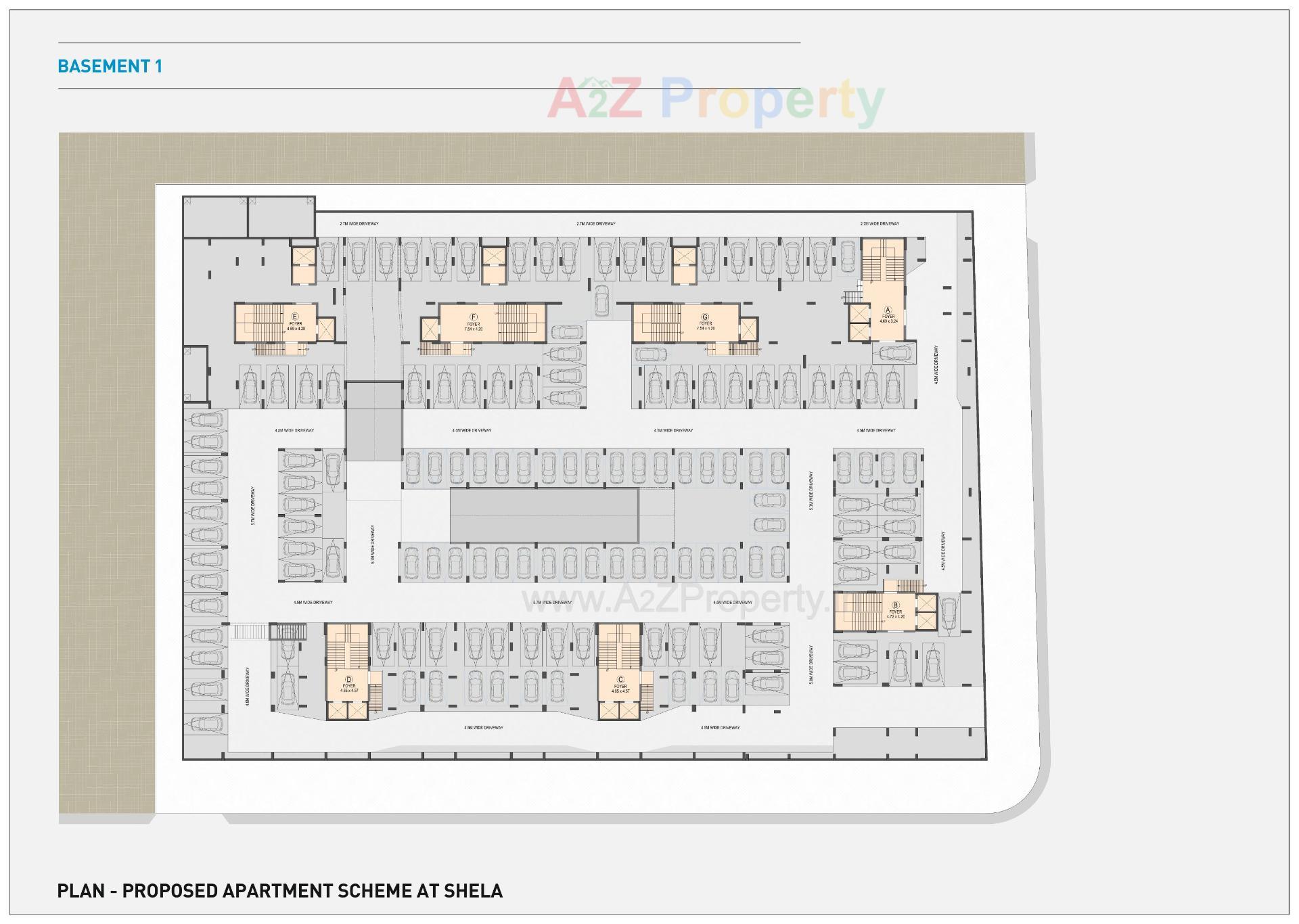 Layout of real estate project Kavisha Aer located at Shela, Ahmedabad, Gujarat