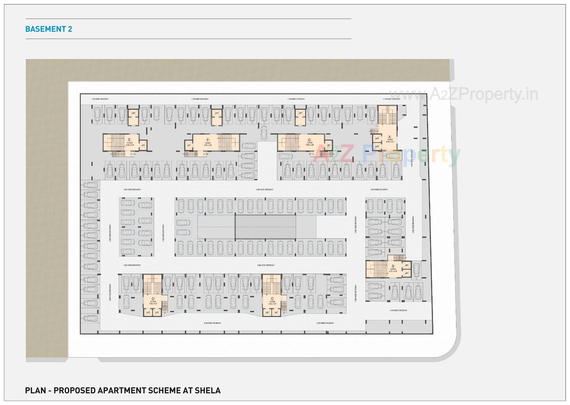 Layout of real estate project Kavisha Aer located at Shela, Ahmedabad, Gujarat
