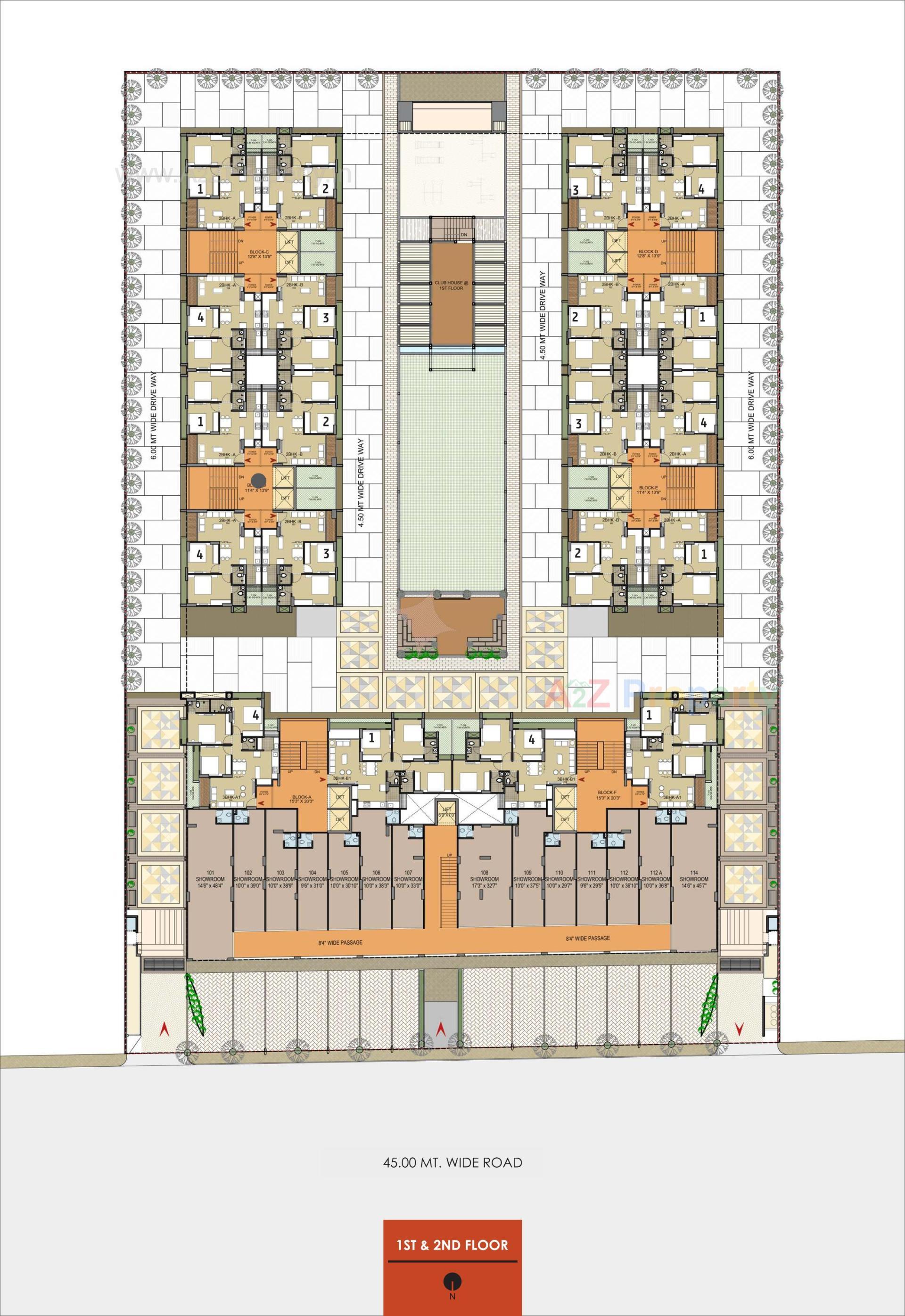 Layout of real estate project Kavisha Amara located at Shela, Ahmedabad, Gujarat