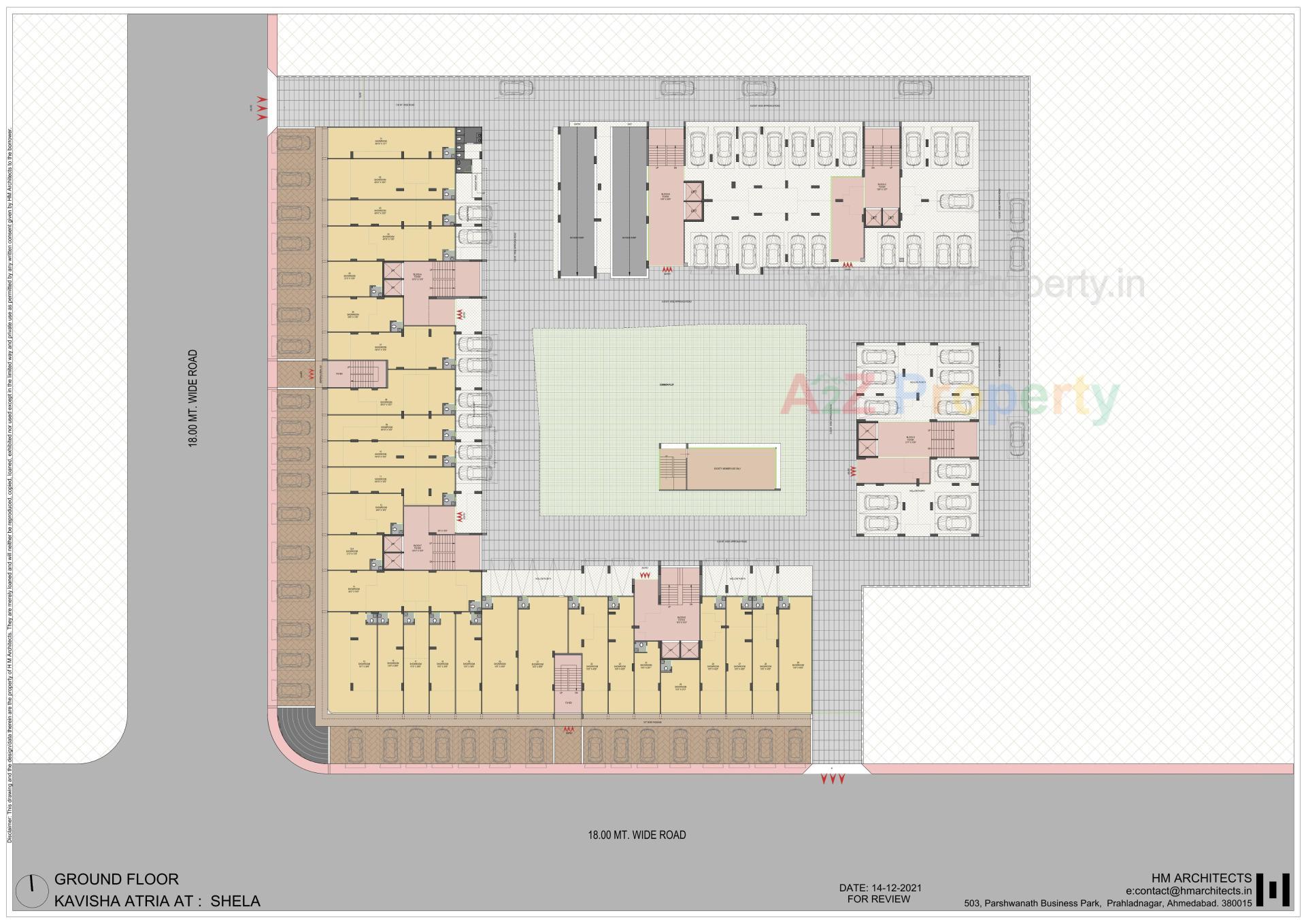 Layout of real estate project Kavisha Atria located at Shela, Ahmedabad, Gujarat