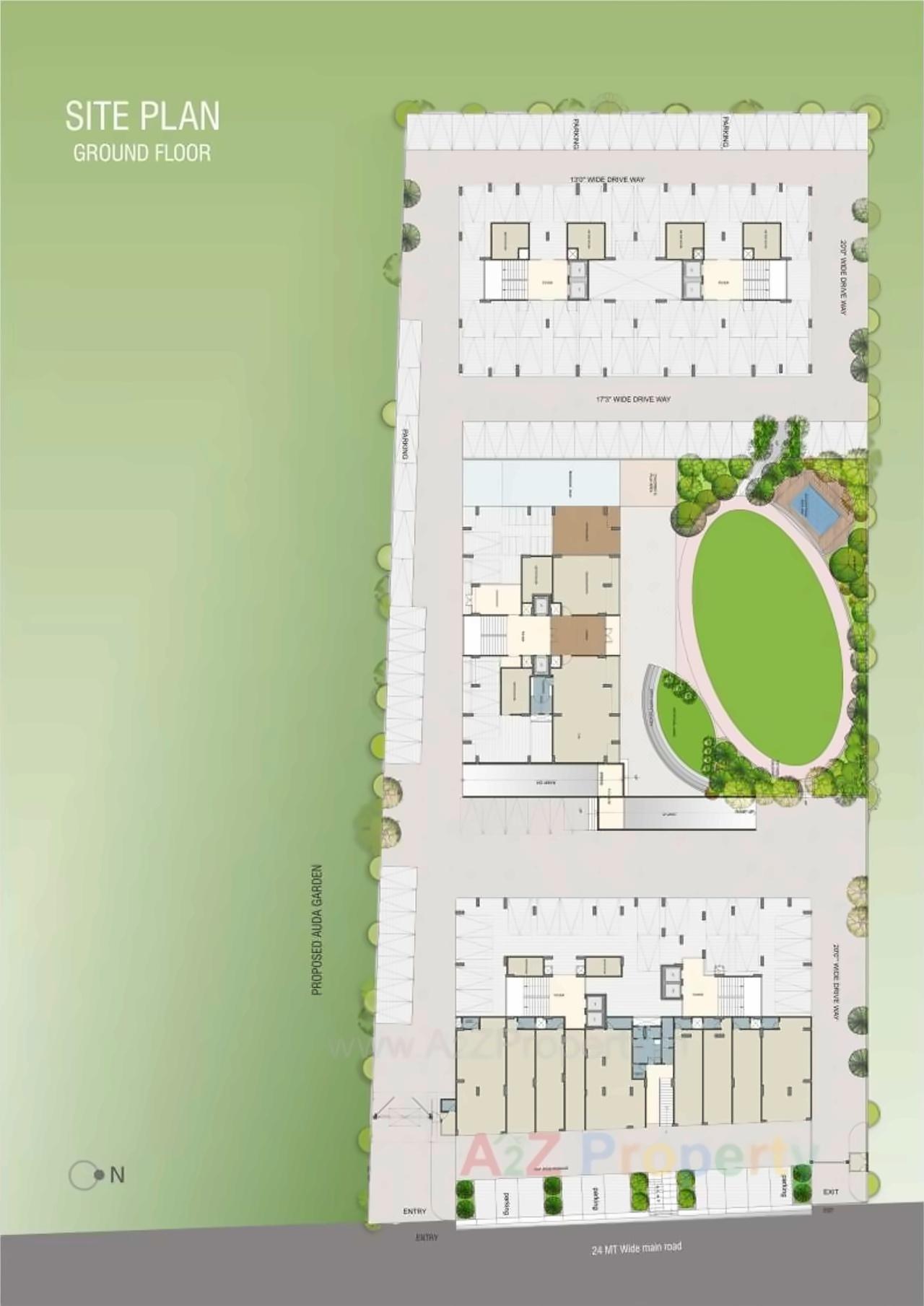 Layout of real estate project Kavisha Celebrations located at Ghuma, Ahmedabad, Gujarat