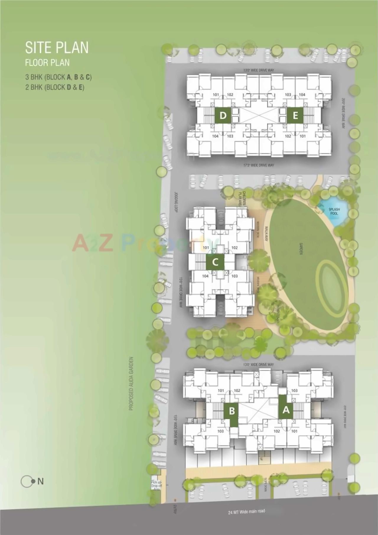Layout of real estate project Kavisha Celebrations located at Ghuma, Ahmedabad, Gujarat