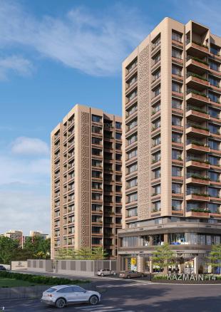 Elevation of real estate project Kazmain located at Maktampura, Ahmedabad, Gujarat