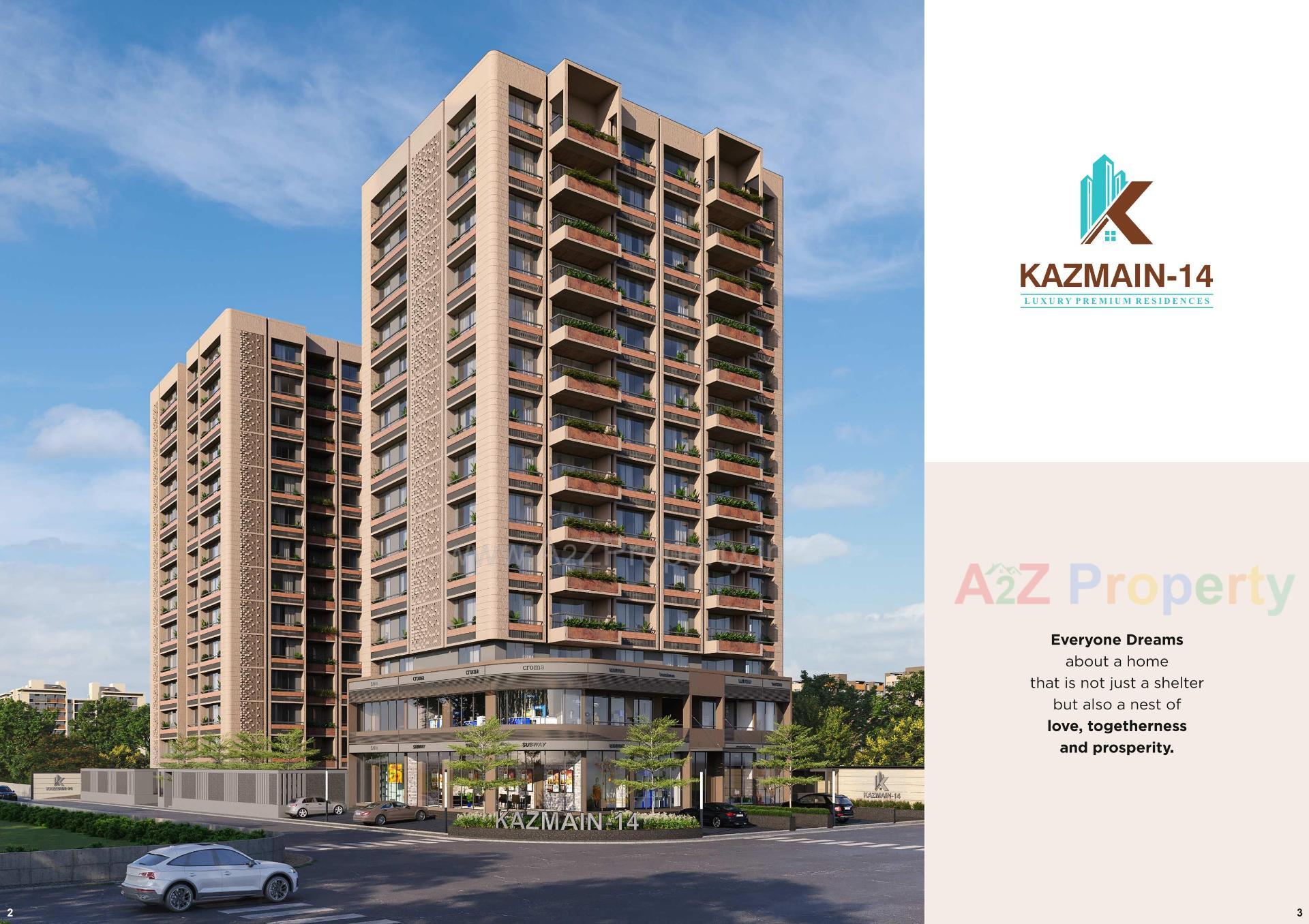 3D Elevation of real estate project Kazmain located at Maktampura, Ahmedabad, Gujarat