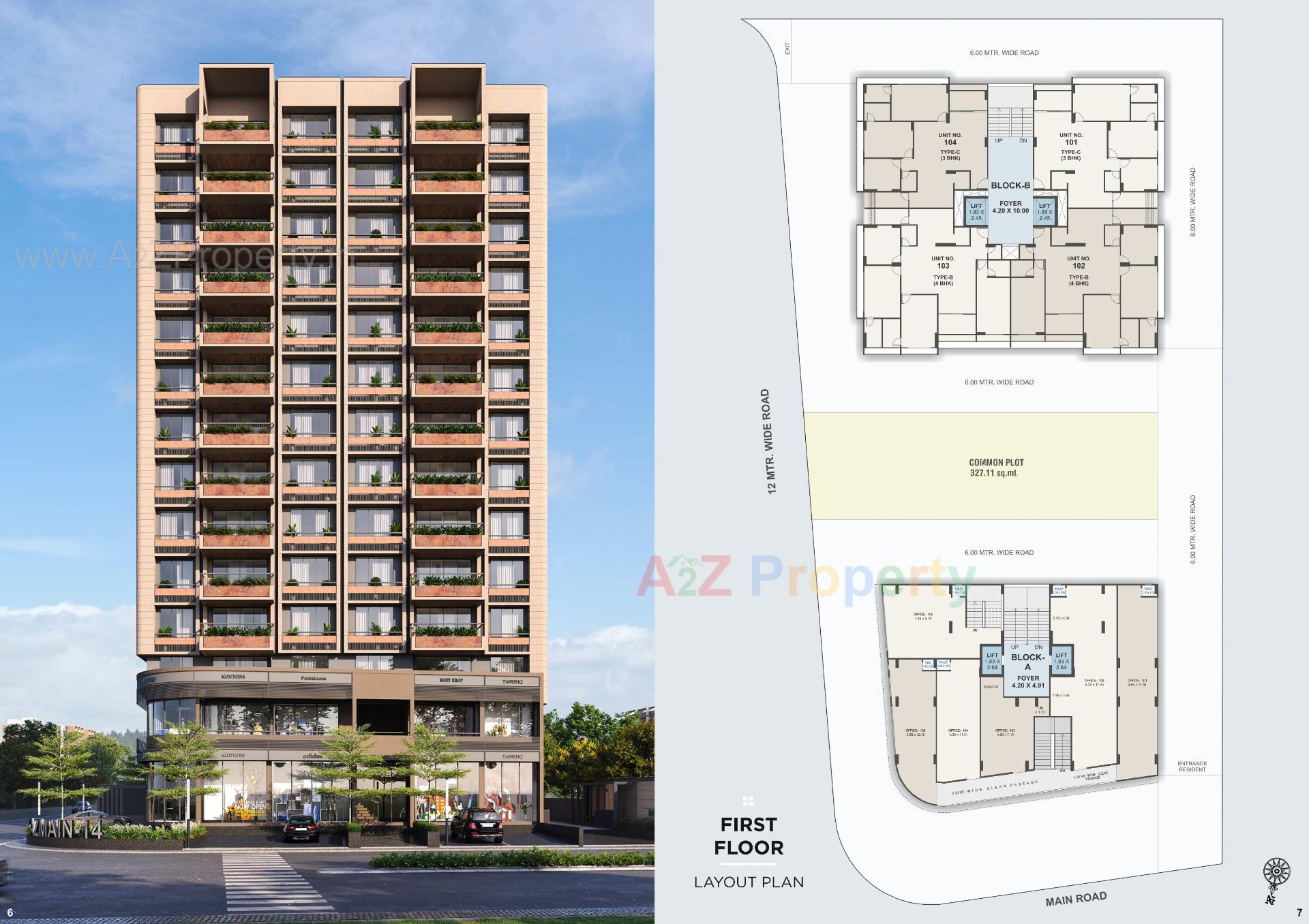 Layout of real estate project Kazmain located at Maktampura, Ahmedabad, Gujarat