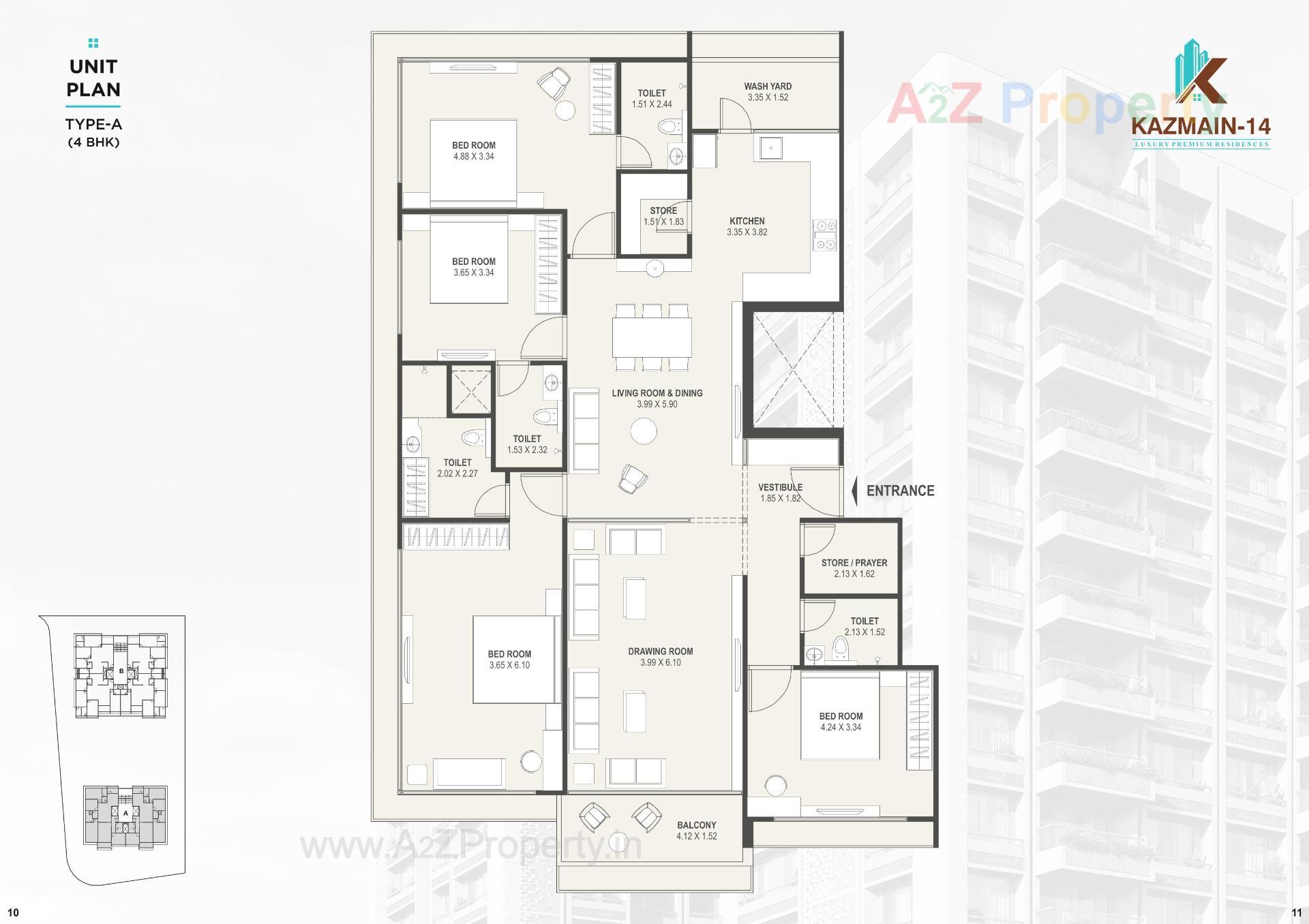Layout of real estate project Kazmain located at Maktampura, Ahmedabad, Gujarat
