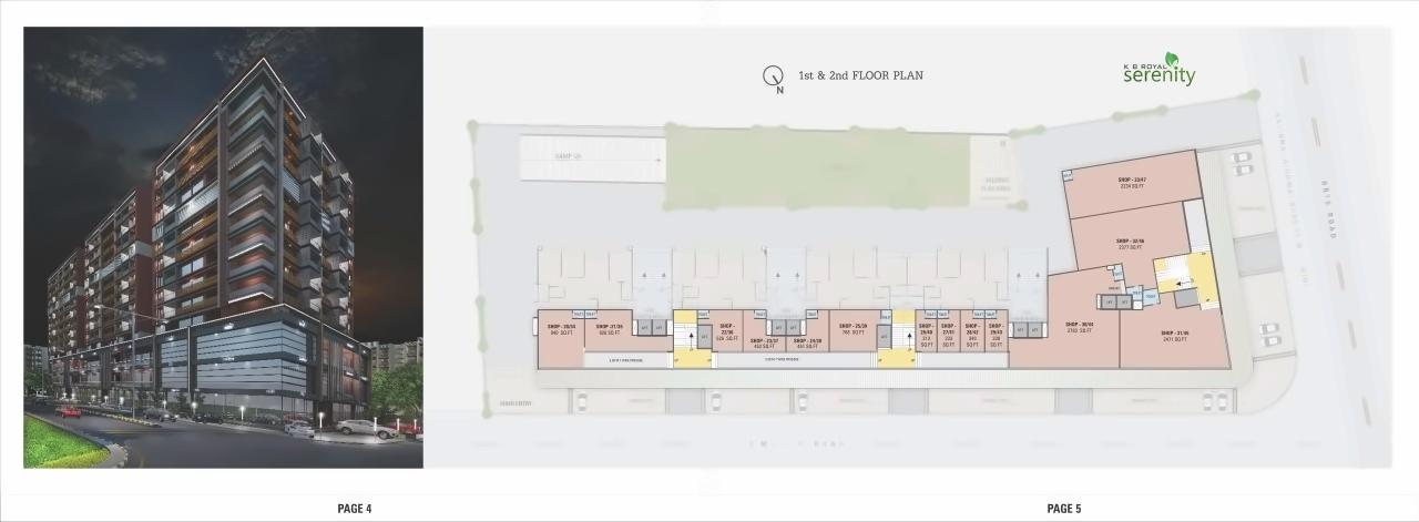 Layout of real estate project Kb Royal Serenity located at Chandkheda, Ahmedabad, Gujarat