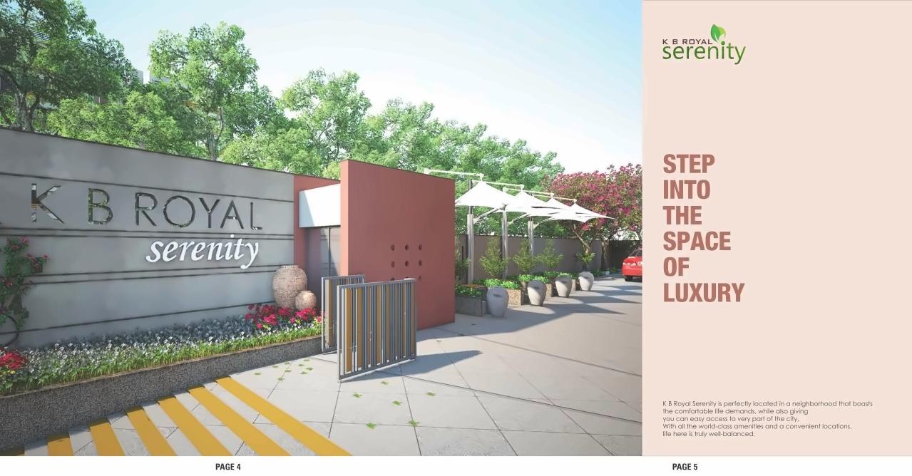 3D Elevation of real estate project Kb Royal Serenity located at Chandkheda, Ahmedabad, Gujarat