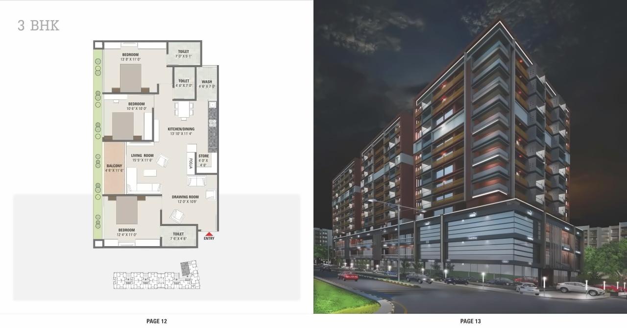 Layout of real estate project Kb Royal Serenity located at Chandkheda, Ahmedabad, Gujarat