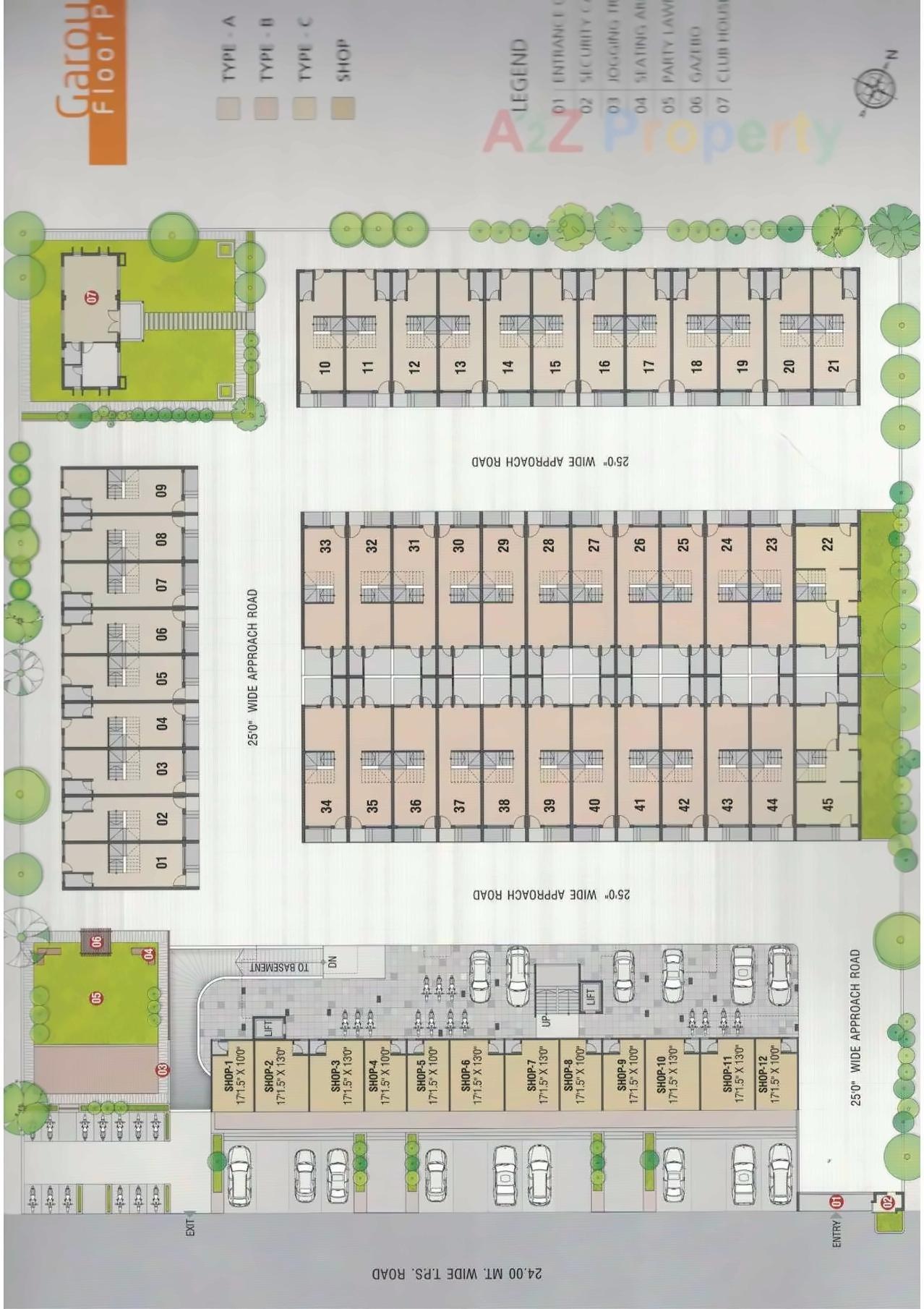 Layout of real estate project Kedaram located at Vatva, Ahmedabad, Gujarat