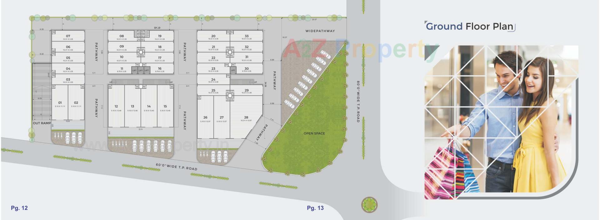 Layout of real estate project Kens Corner located at Nikol, Ahmedabad, Gujarat
