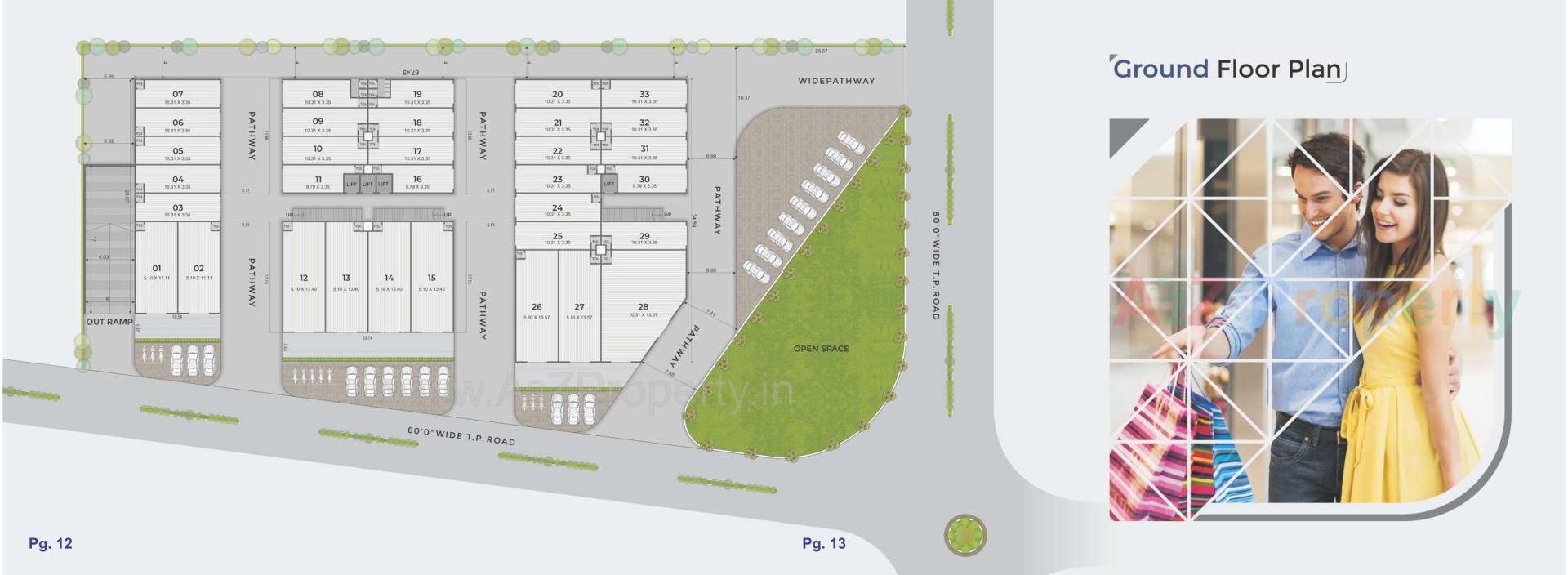 Layout of real estate project Kens Corner located at Ahmedabad, Ahmedabad, Gujarat