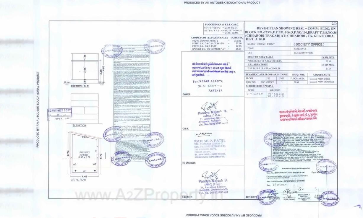  of real estate project Kesar Alanta located at Chharodi, Ahmedabad, Gujarat
