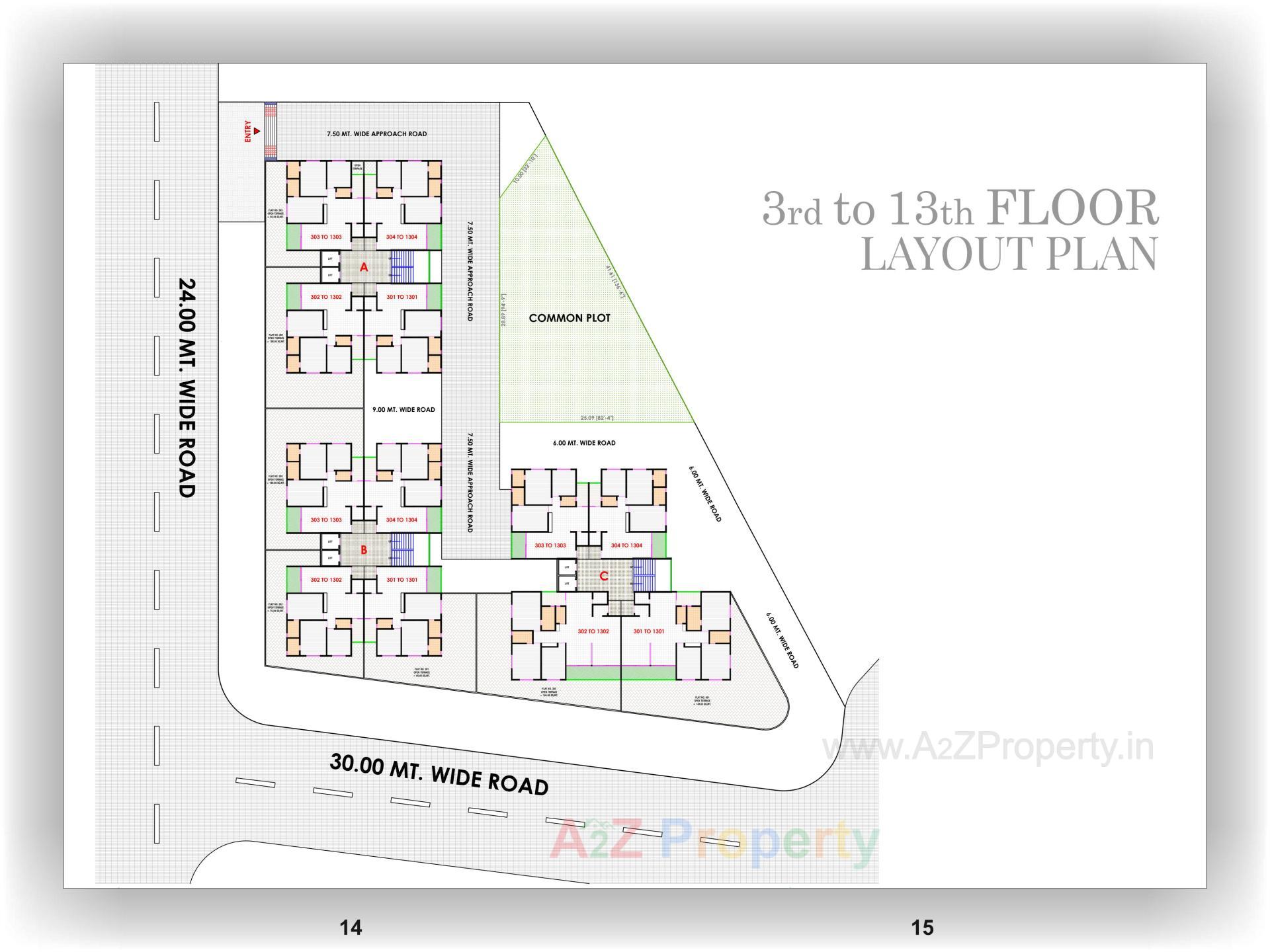 Layout of real estate project Kesar Empire located at Nikol, Ahmedabad, Gujarat