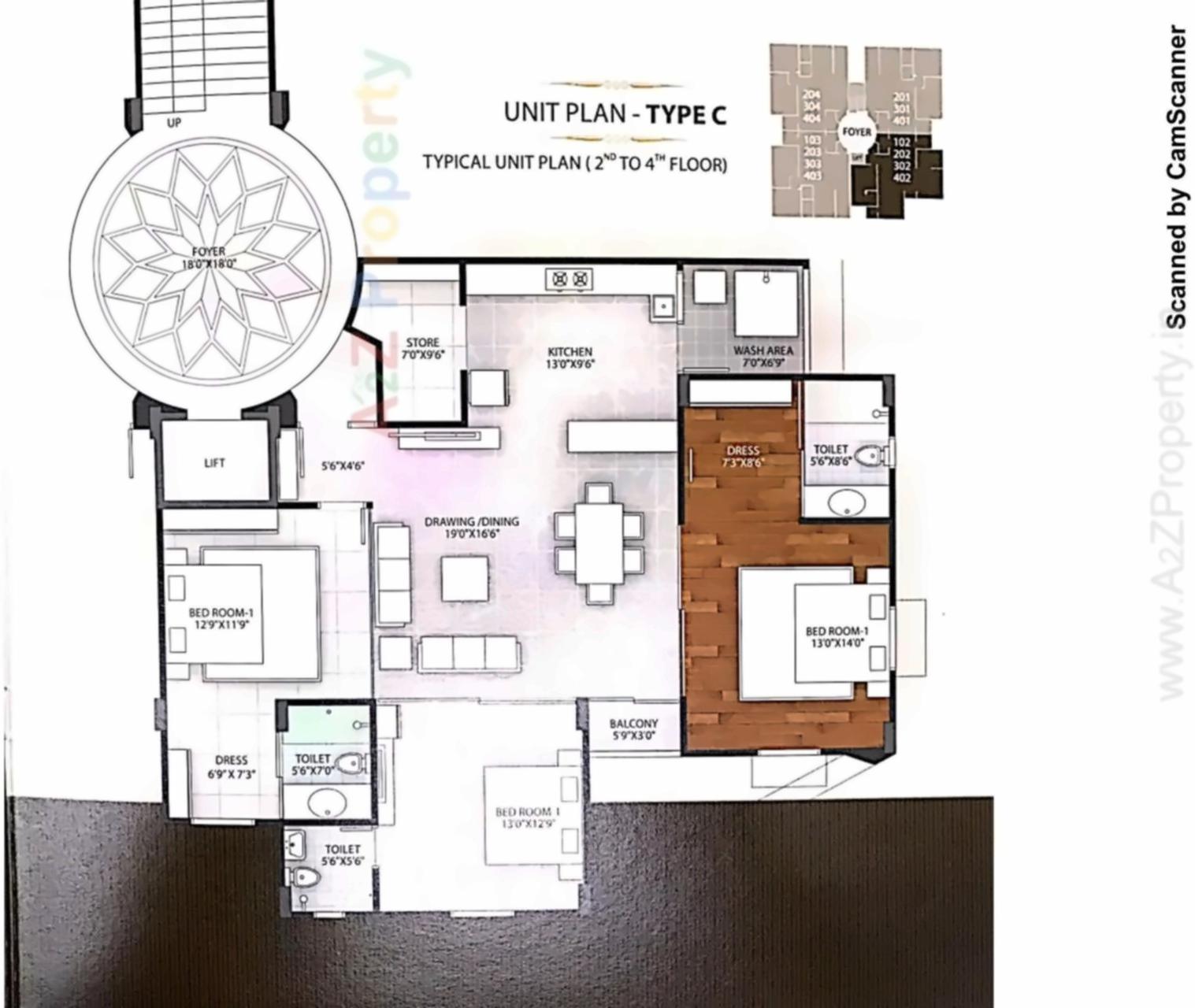 Layout of real estate project Kesar Harmony located at Gulbai-tekra, Ahmedabad, Gujarat