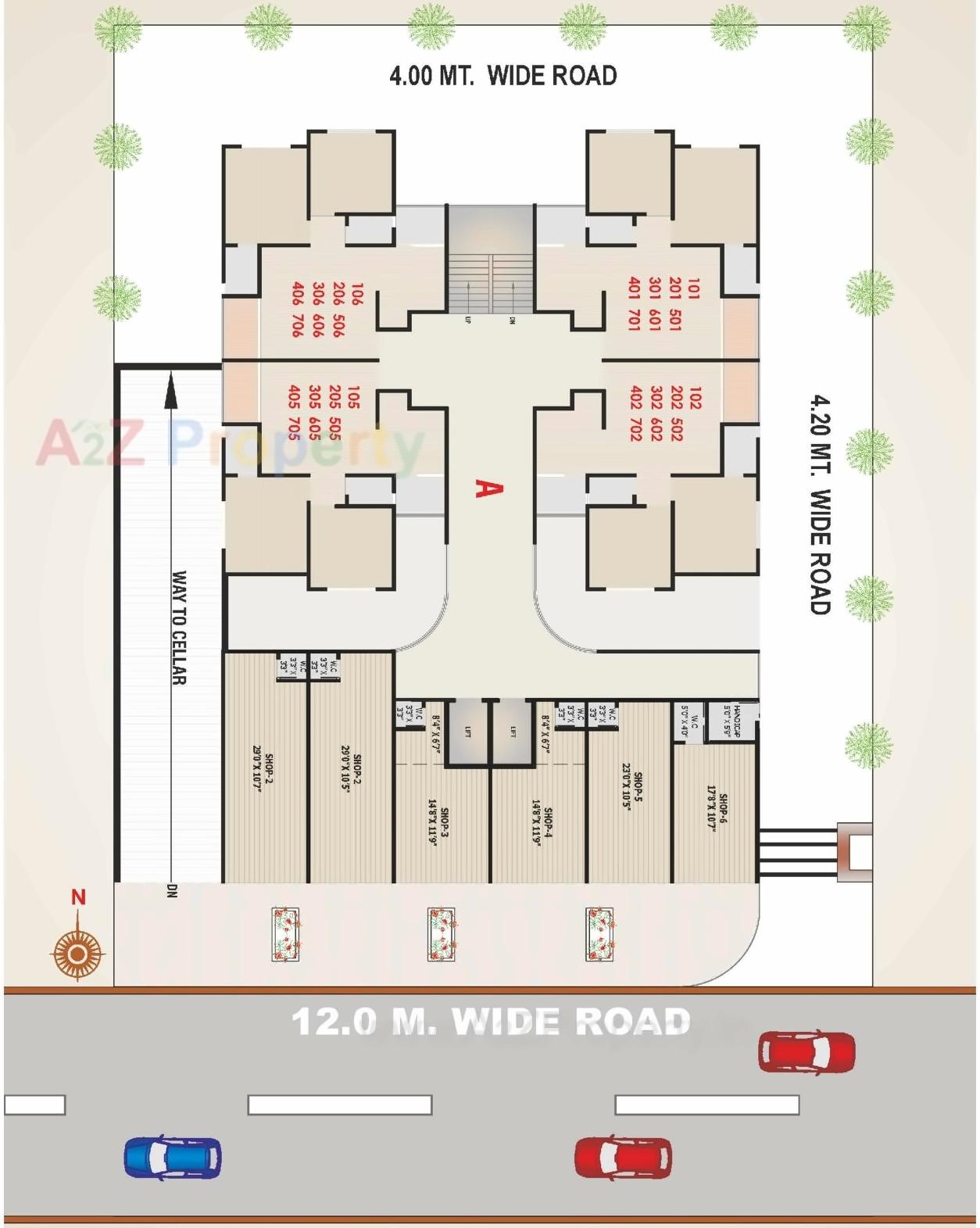 Layout of real estate project Kesar Heights located at Vastral, Ahmedabad, Gujarat