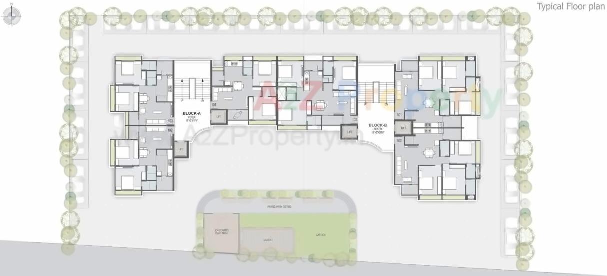Layout of real estate project Kesar Hill located at Ahmedabad, Ahmedabad, Gujarat