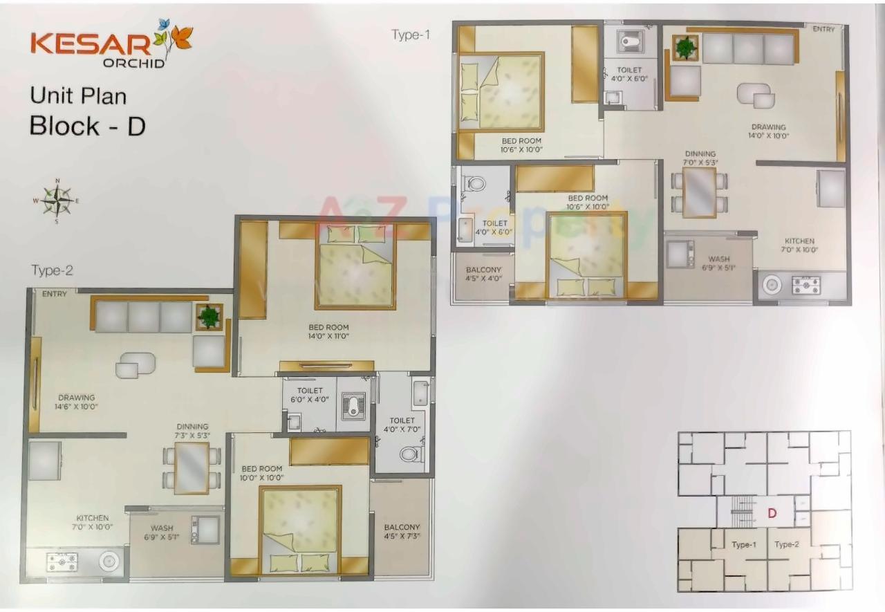 Layout of real estate project Kesar Orchid located at Naroda, Ahmedabad, Gujarat