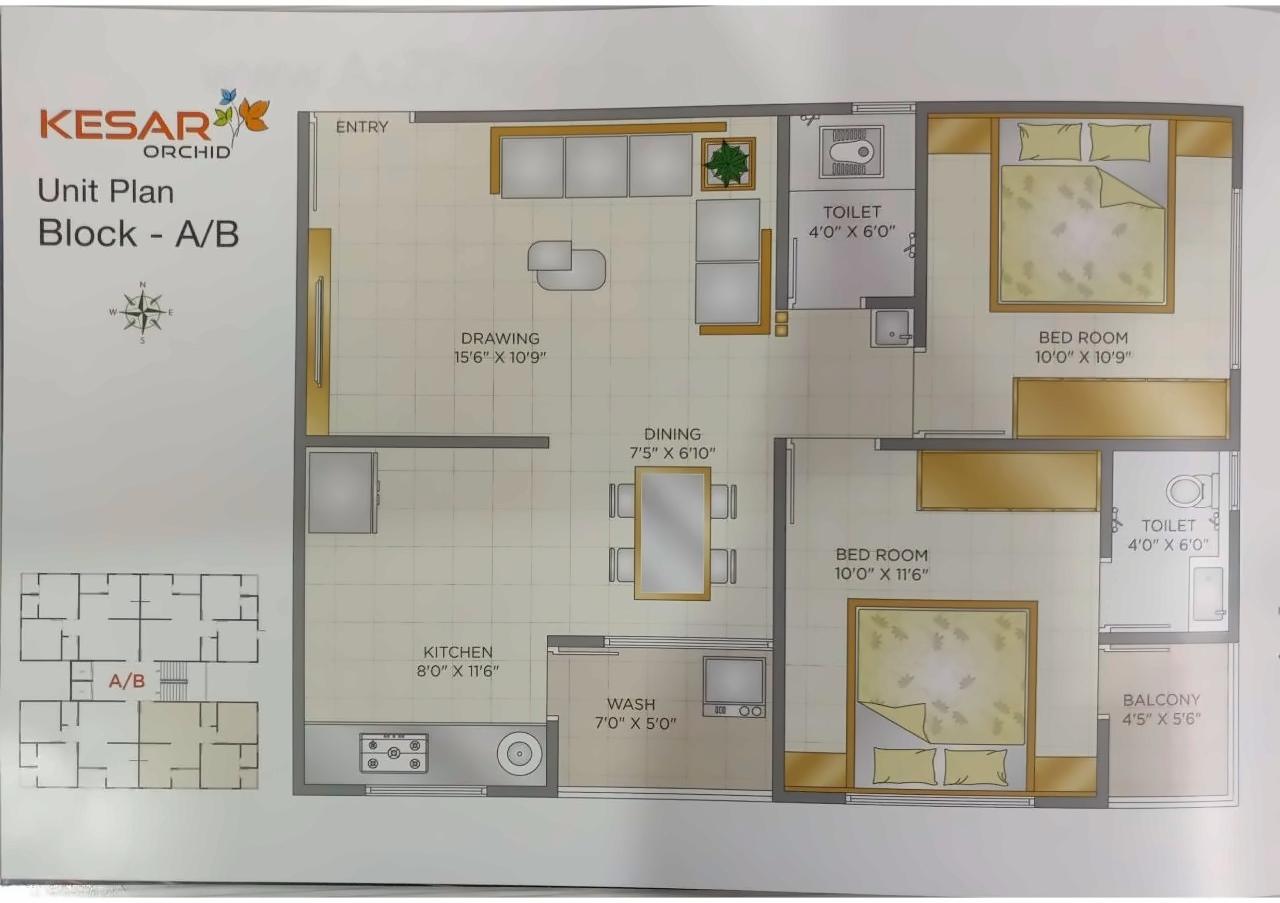 Layout of real estate project Kesar Orchid located at Naroda, Ahmedabad, Gujarat