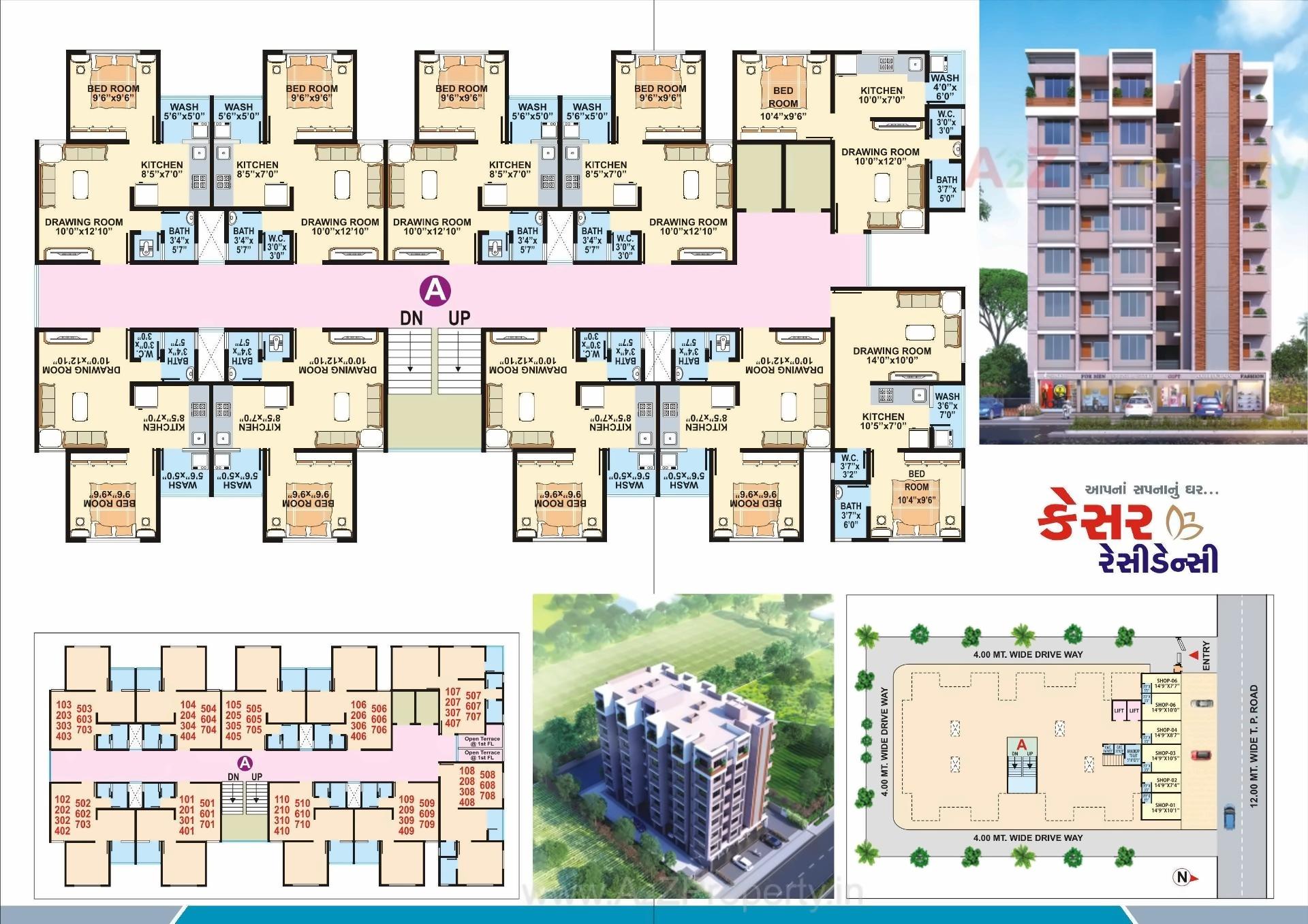 Layout of real estate project Kesar Residency located at Ahmedabad, Ahmedabad, Gujarat