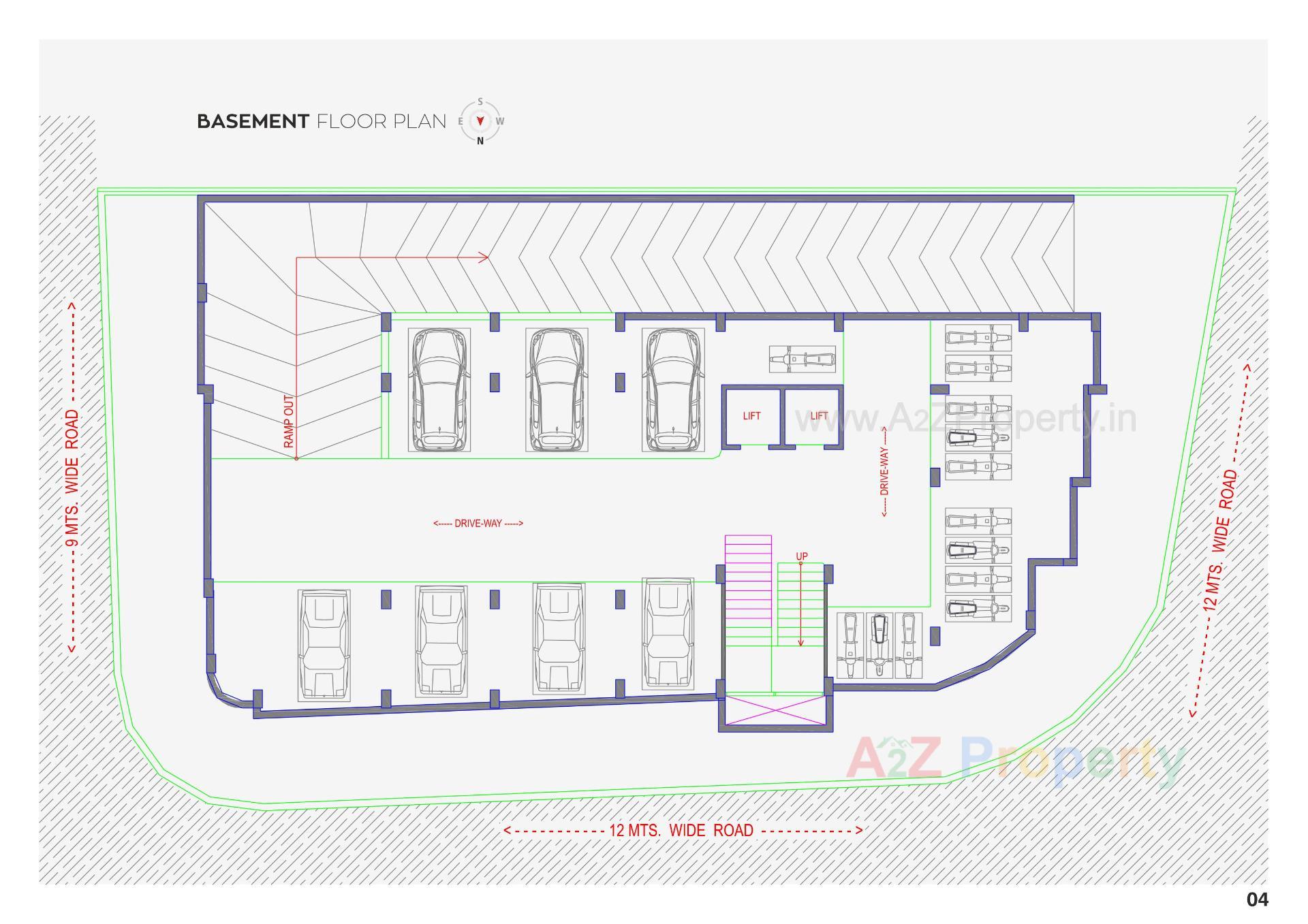 Layout of real estate project Kesariyaji Flats located at Chhadawad, Ahmedabad, Gujarat
