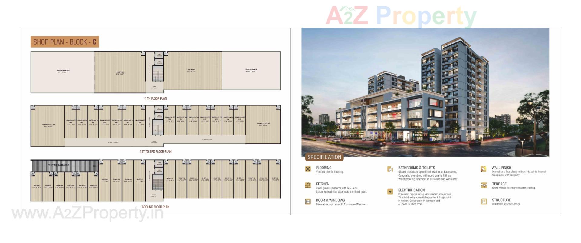 Layout of real estate project Keshar Hills   Plaza located at Hanspura, Ahmedabad, Gujarat