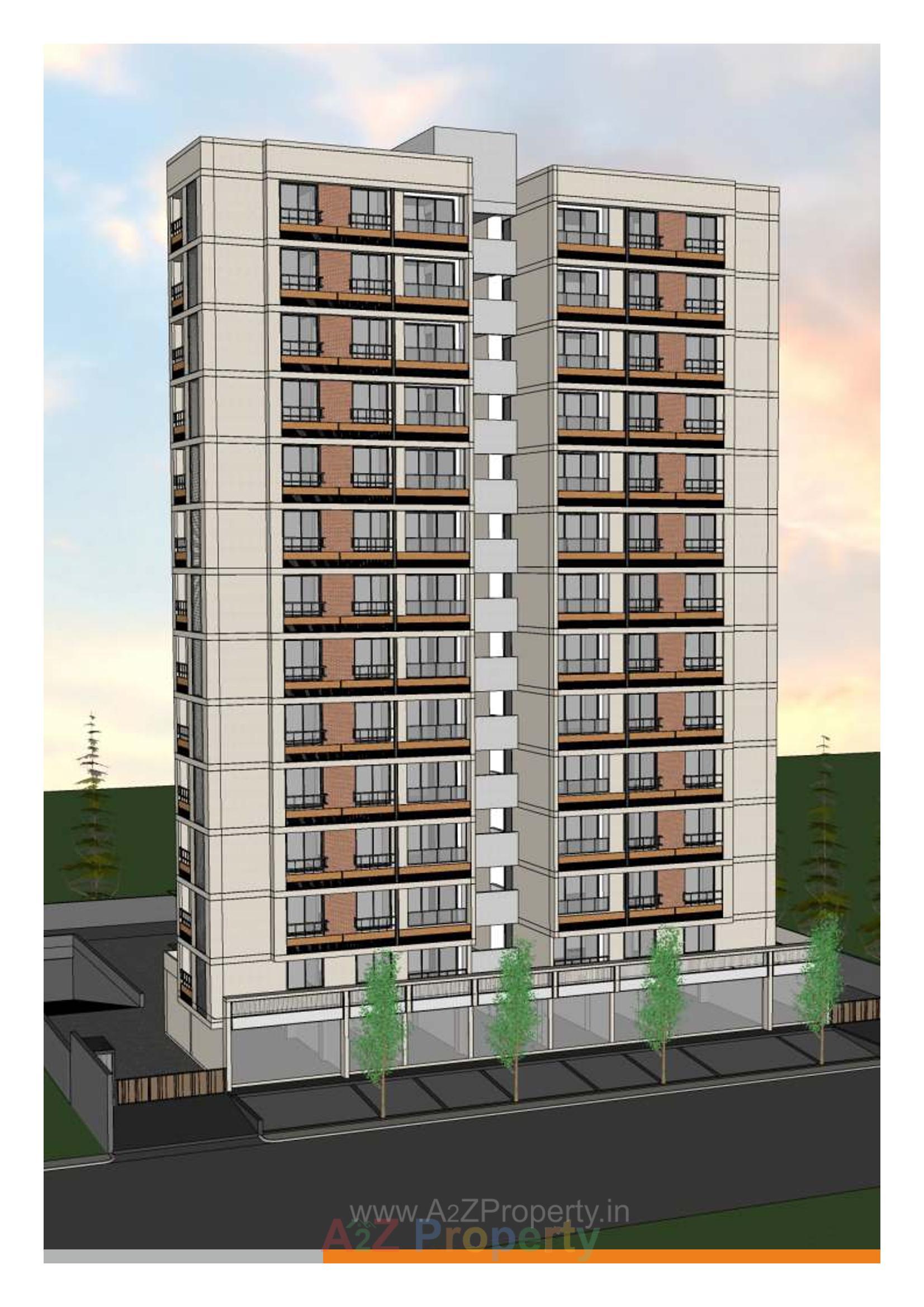 3D Elevation of real estate project Keshar Kadam located at Thaltej, Ahmedabad, Gujarat
