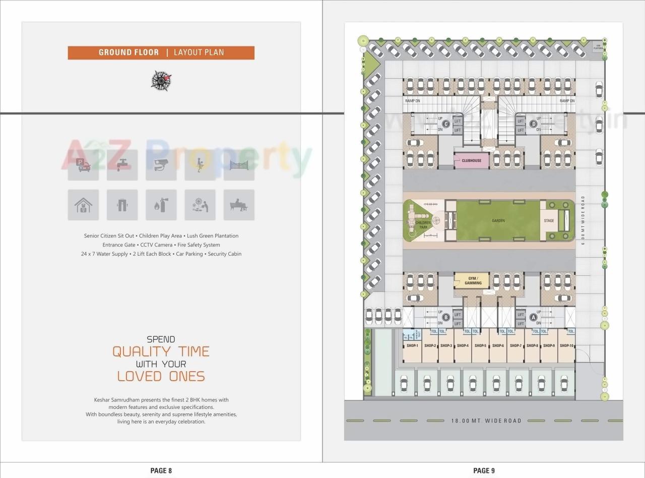 Layout of real estate project Keshar Samruddham located at Khodiyar, Ahmedabad, Gujarat