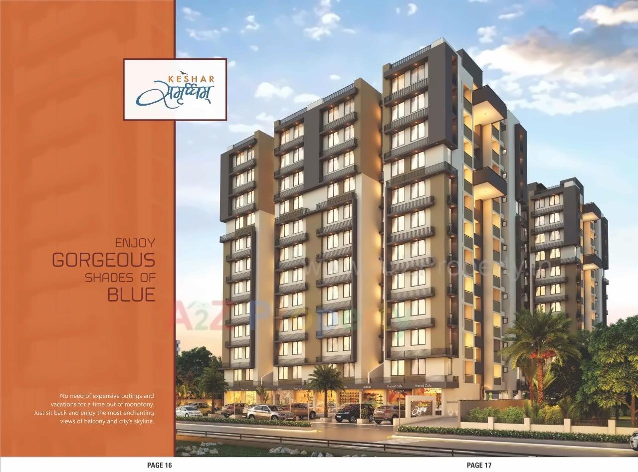3D Elevation of real estate project Keshar Samruddham located at Khodiyar, Ahmedabad, Gujarat
