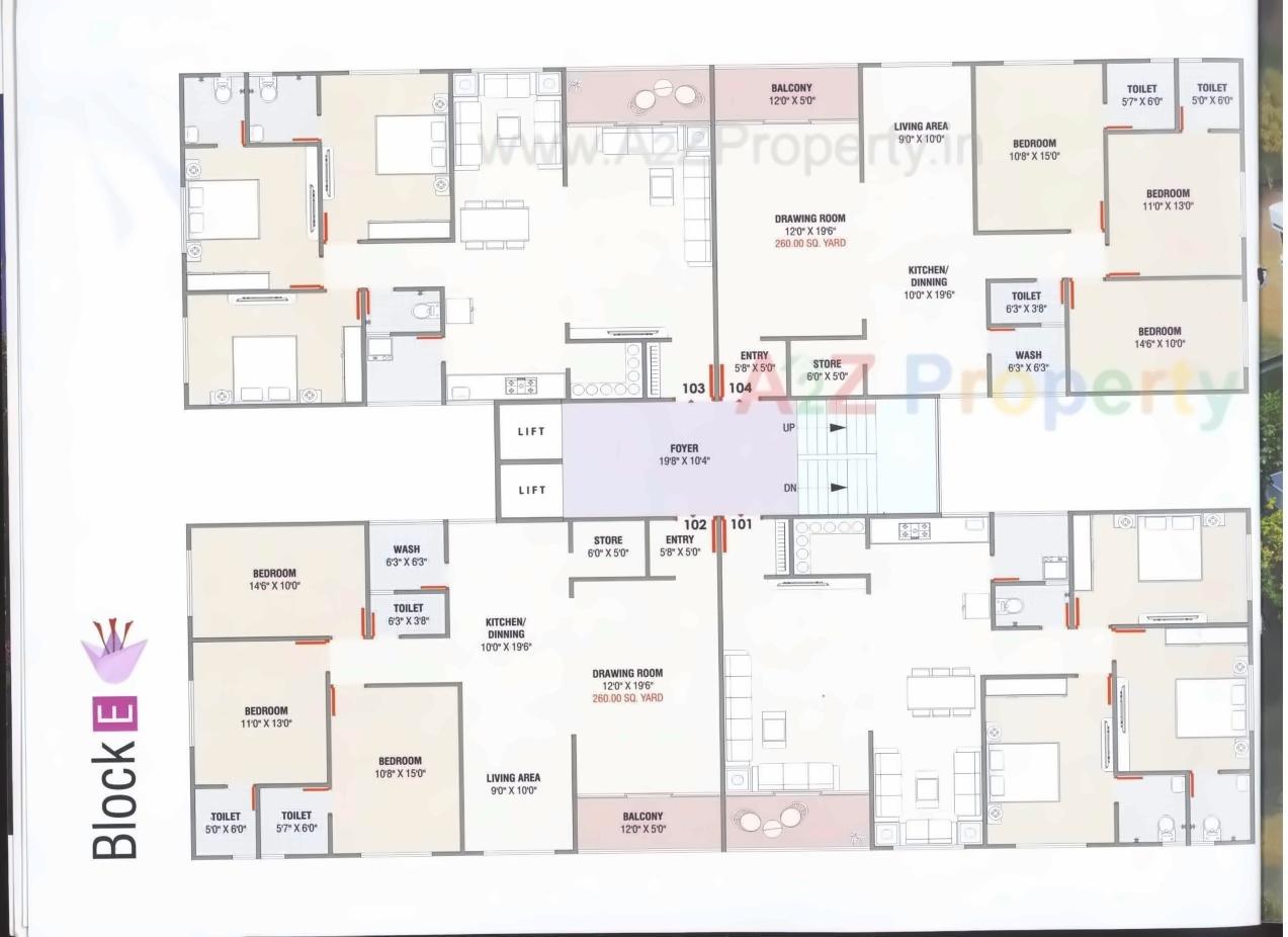 Layout of real estate project Keshar Vatika located at Nikol, Ahmedabad, Gujarat