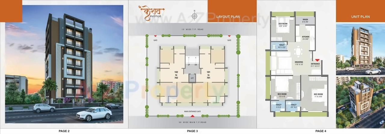 Layout of real estate project Keshav Avenue located at Khokhra, Ahmedabad, Gujarat