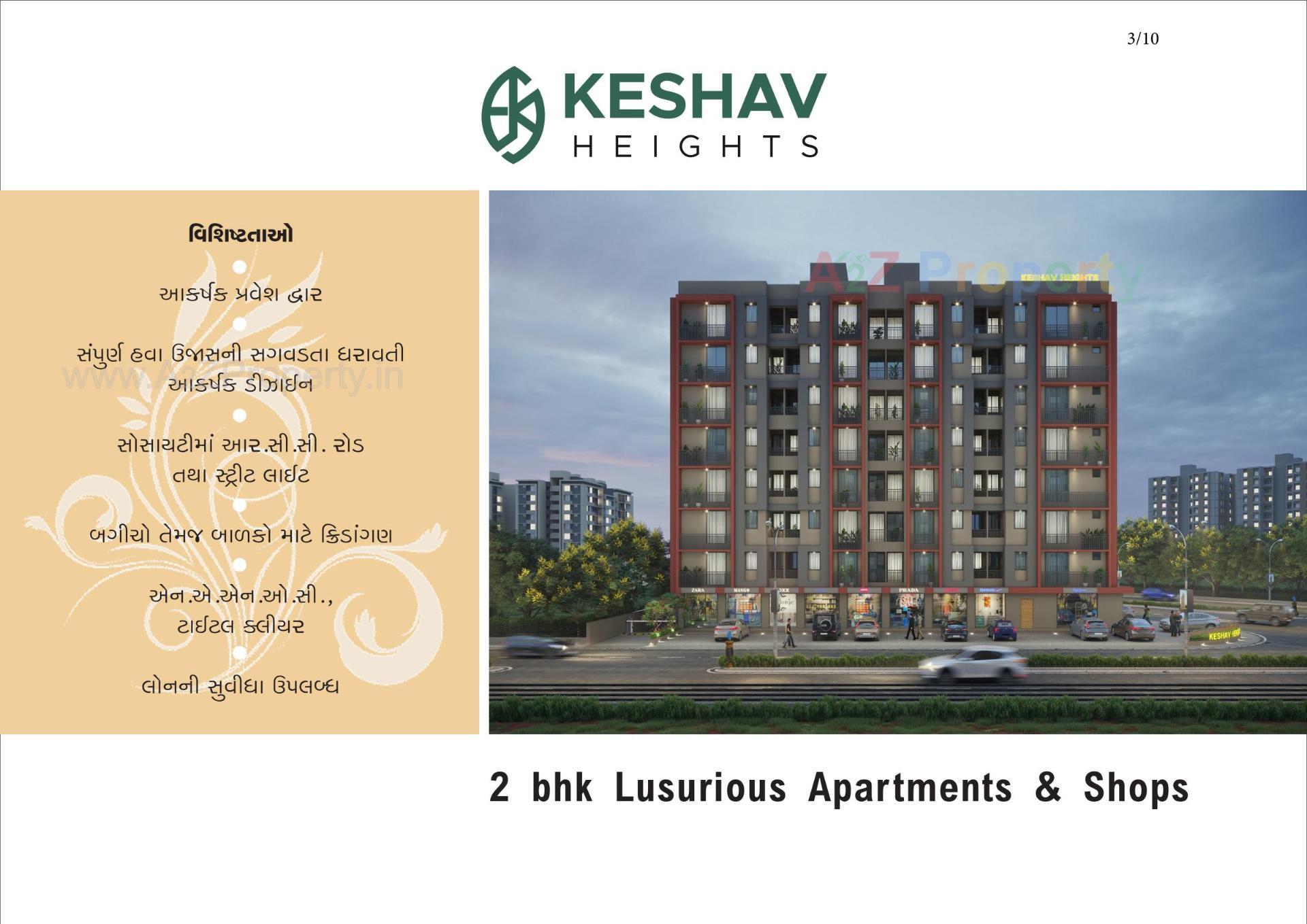 3D Elevation of real estate project Keshav Heights located at Vinzol, Ahmedabad, Gujarat