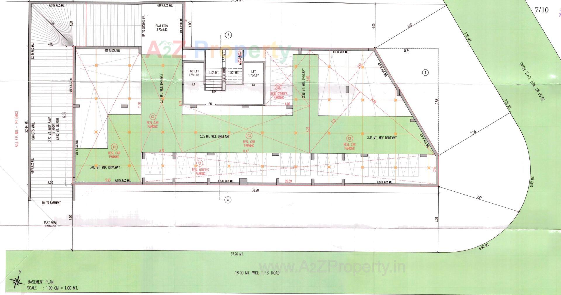 Layout of real estate project Keshav Heights located at Vinzol, Ahmedabad, Gujarat