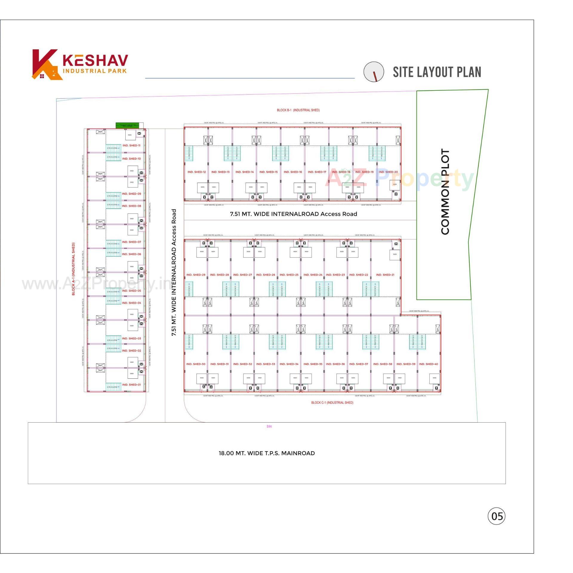 Layout of real estate project Keshav Industrial Park located at Kathwada, Ahmedabad, Gujarat
