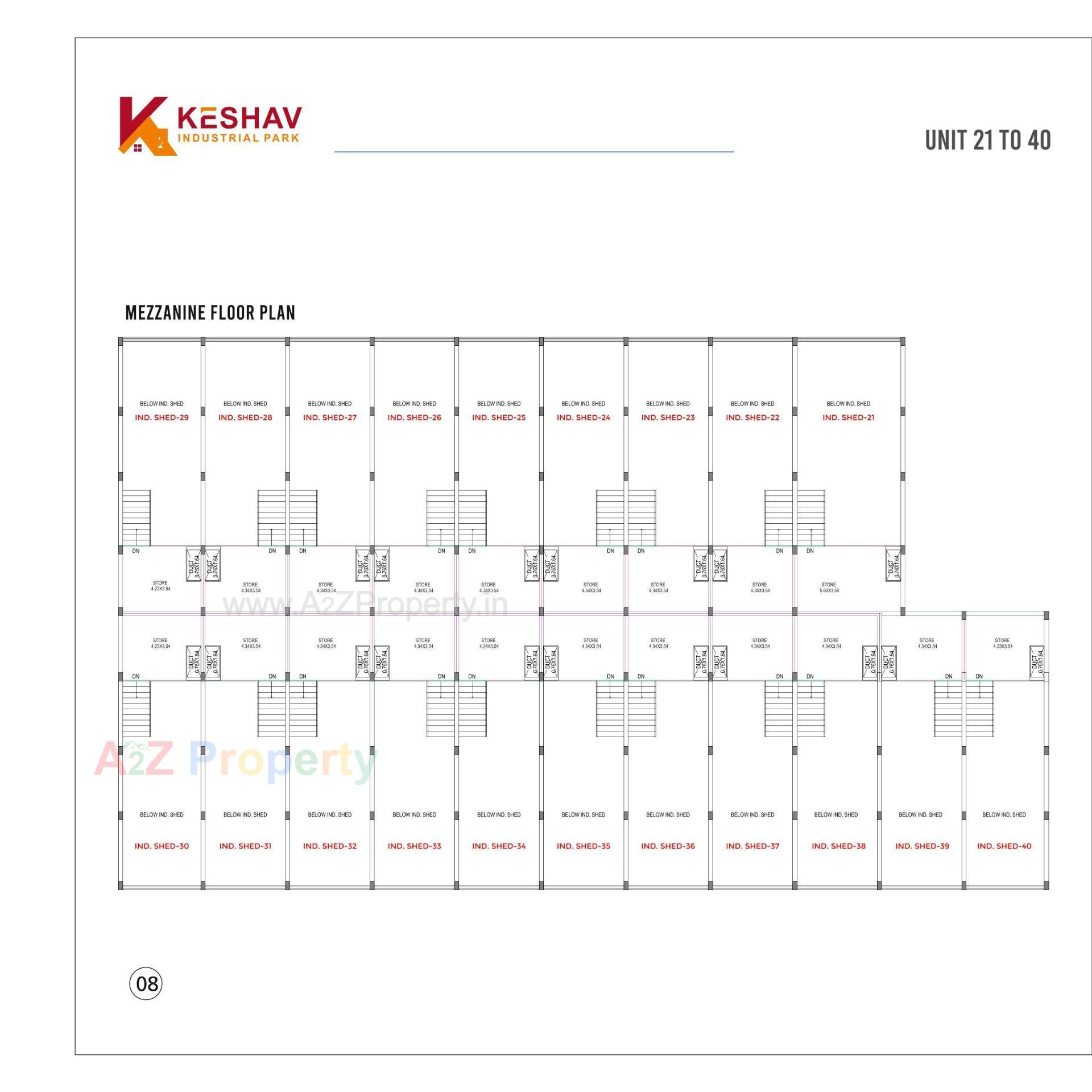 Layout of real estate project Keshav Industrial Park located at Kathwada, Ahmedabad, Gujarat