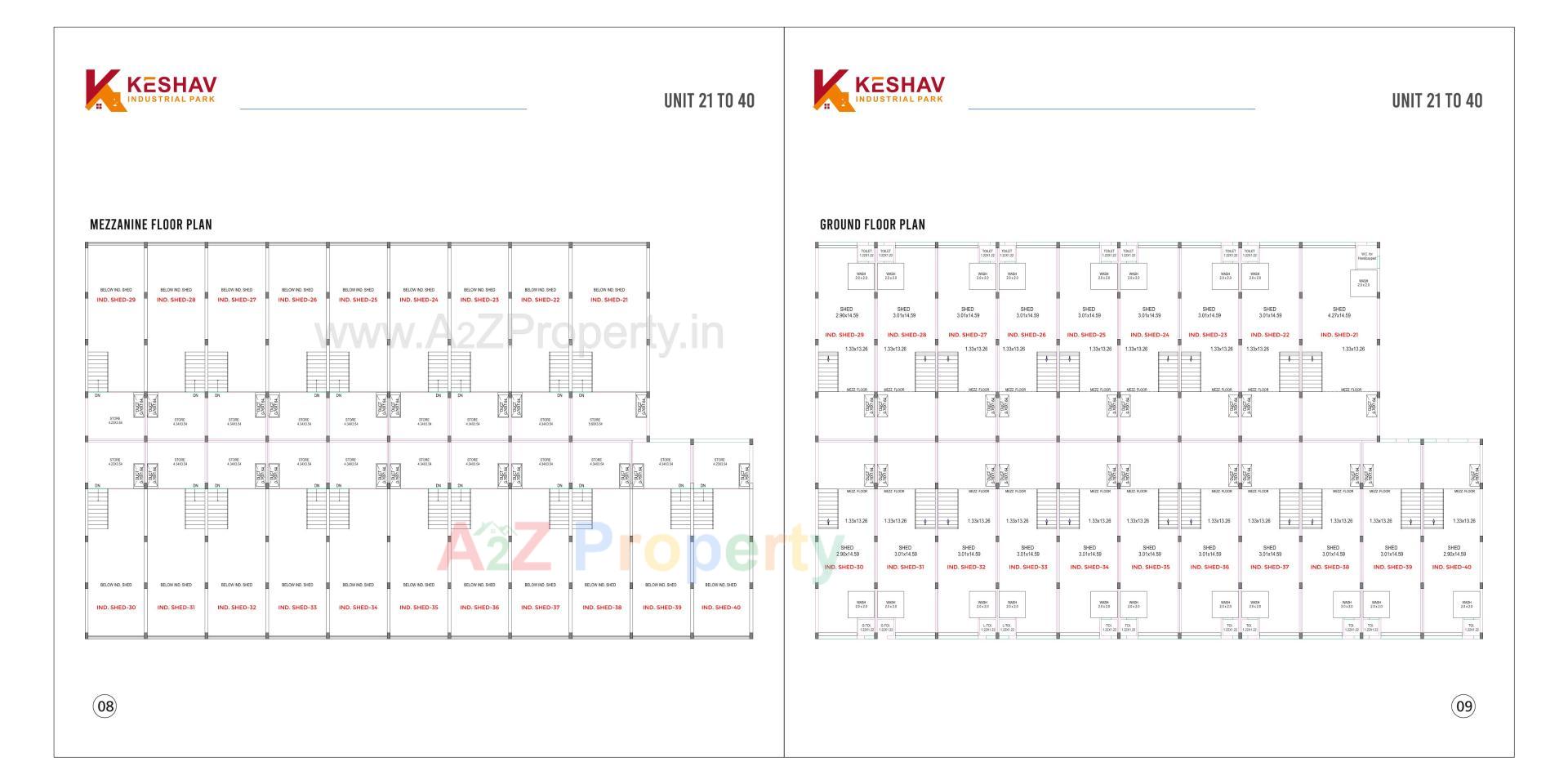 Layout of real estate project Keshav Industrial Park located at Kathwada, Ahmedabad, Gujarat