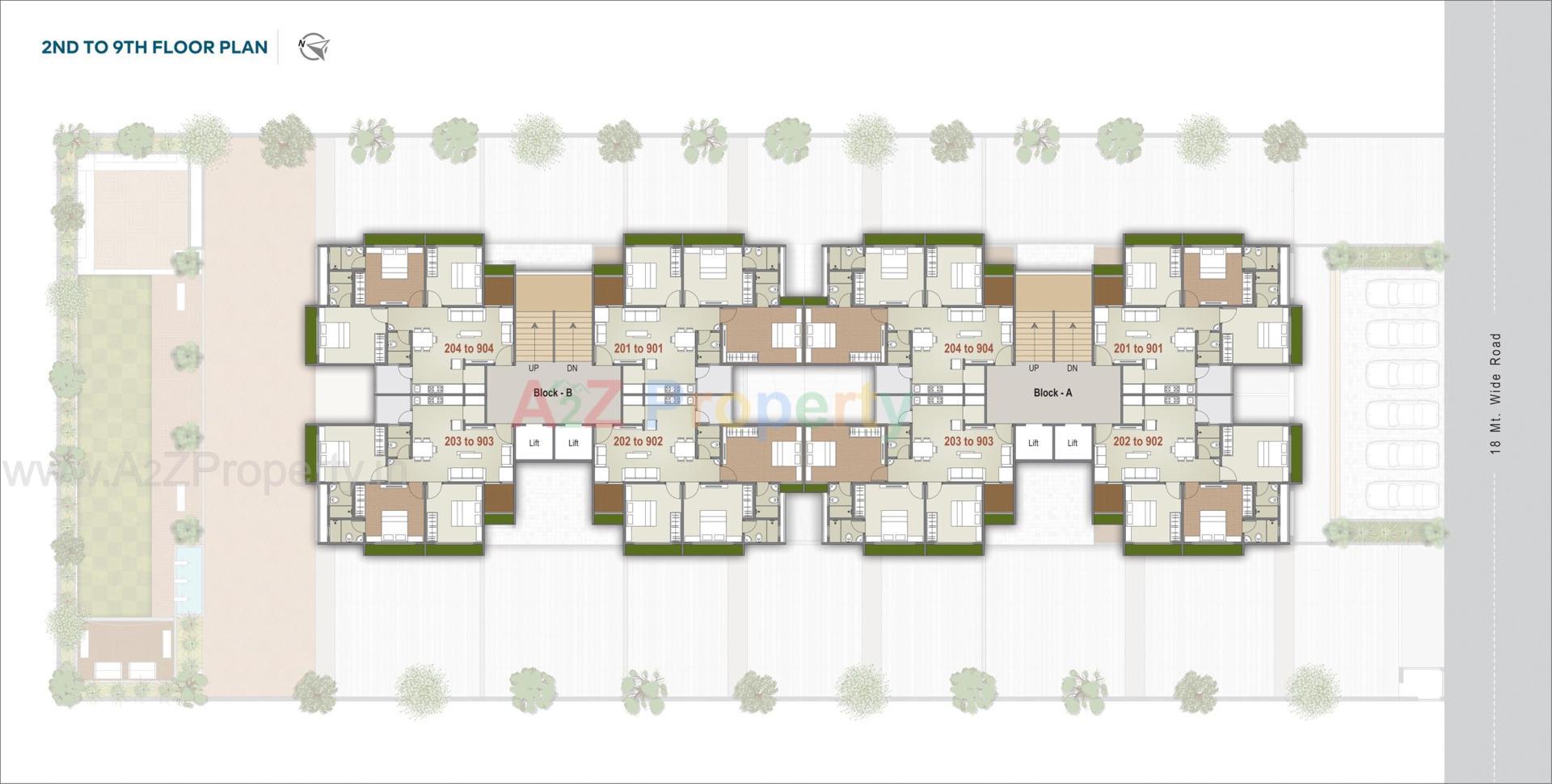 Layout of real estate project Keshavpriya Sky located at Lambha, Ahmedabad, Gujarat