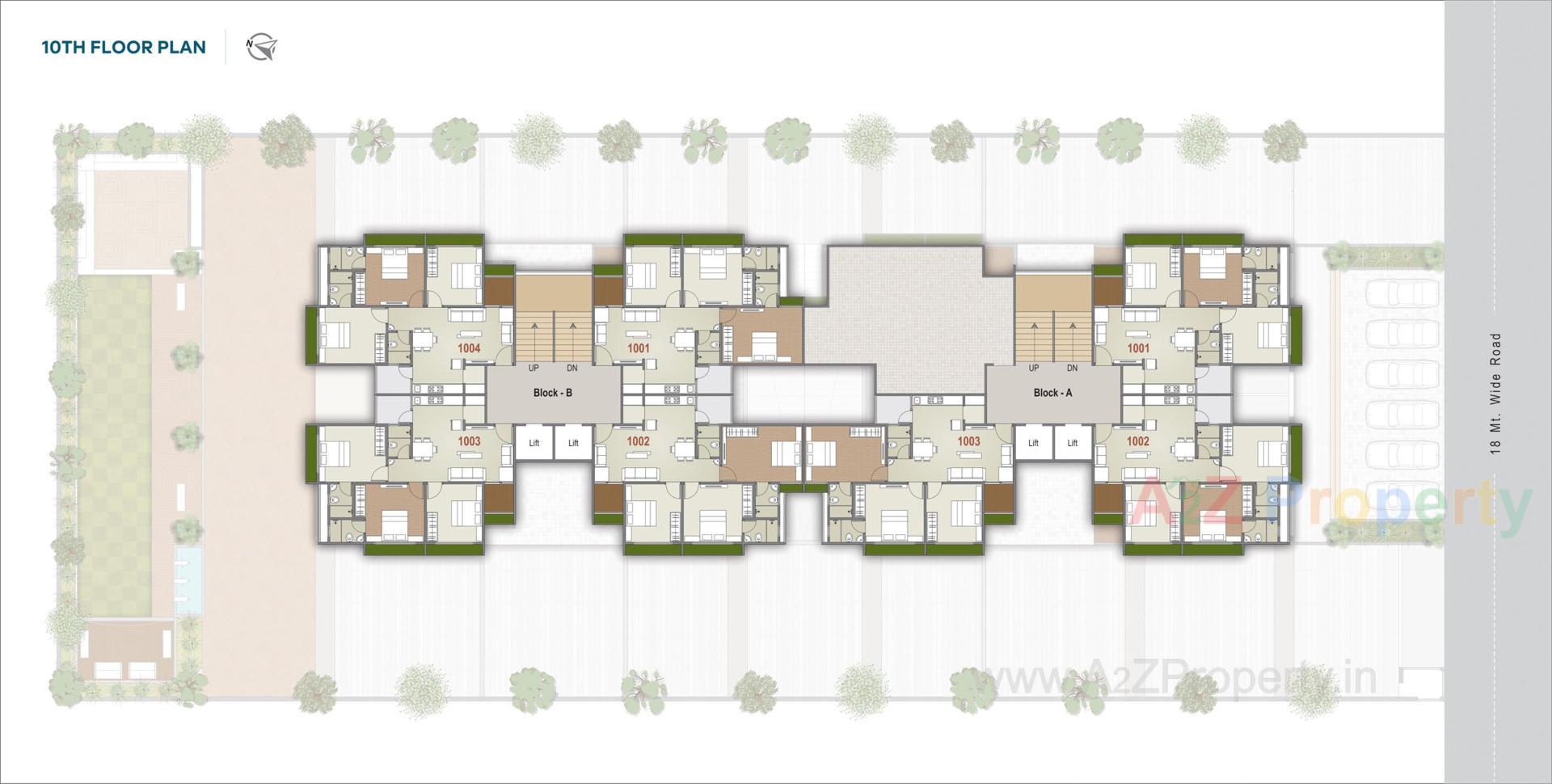 Layout of real estate project Keshavpriya Sky located at Lambha, Ahmedabad, Gujarat