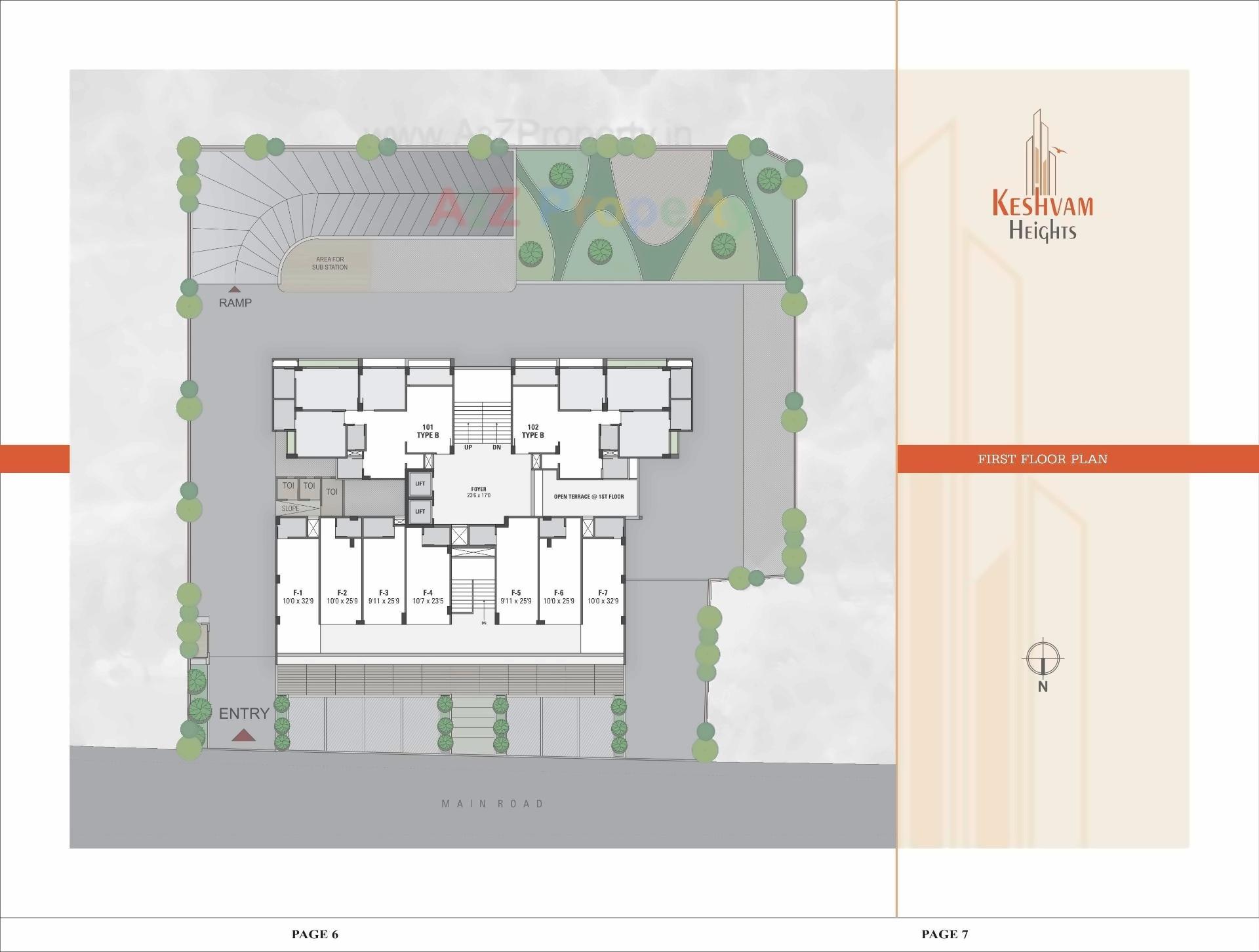 Layout of real estate project Keshvam Heights located at Ahmedabad, Ahmedabad, Gujarat