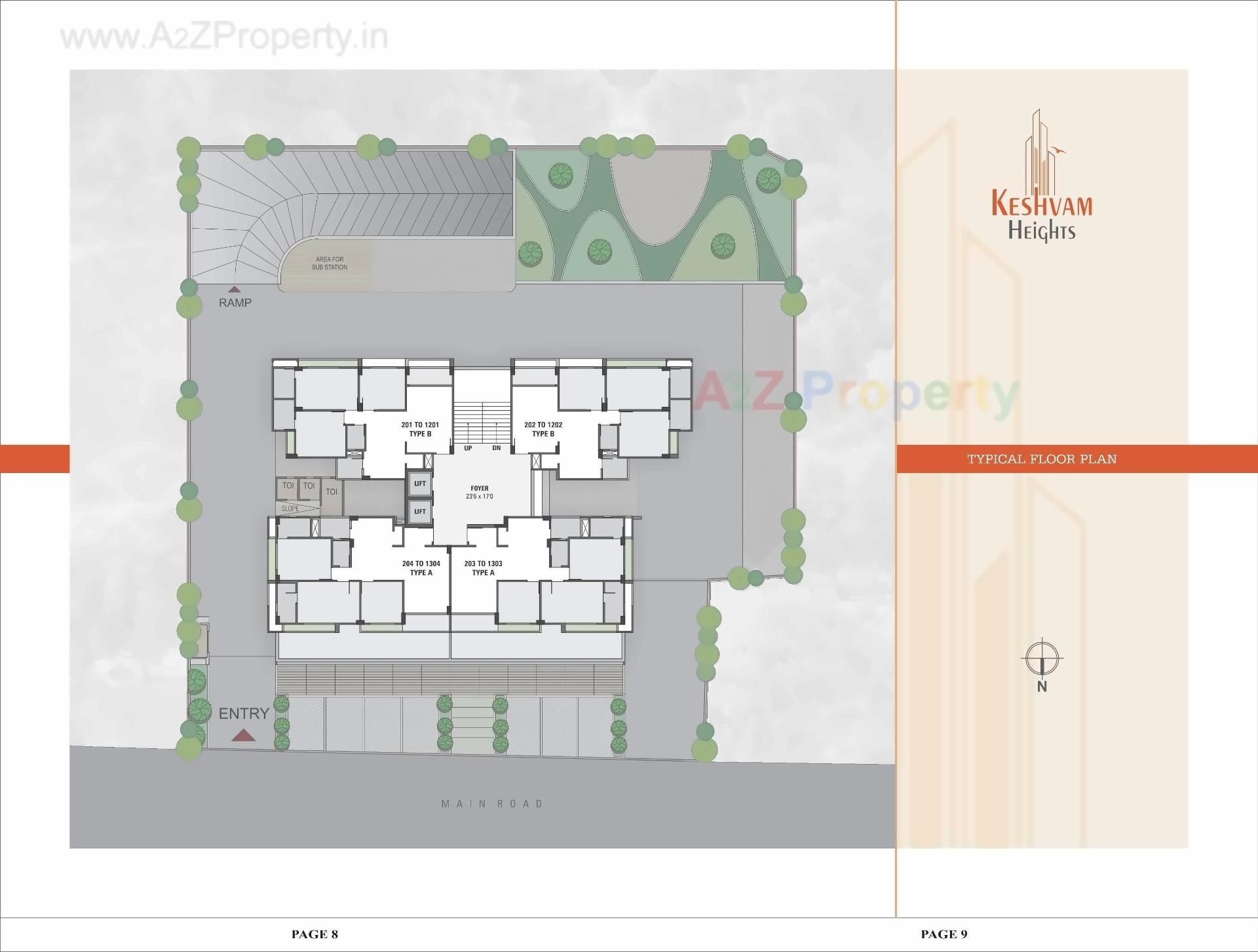 Layout of real estate project Keshvam Heights located at Ahmedabad, Ahmedabad, Gujarat