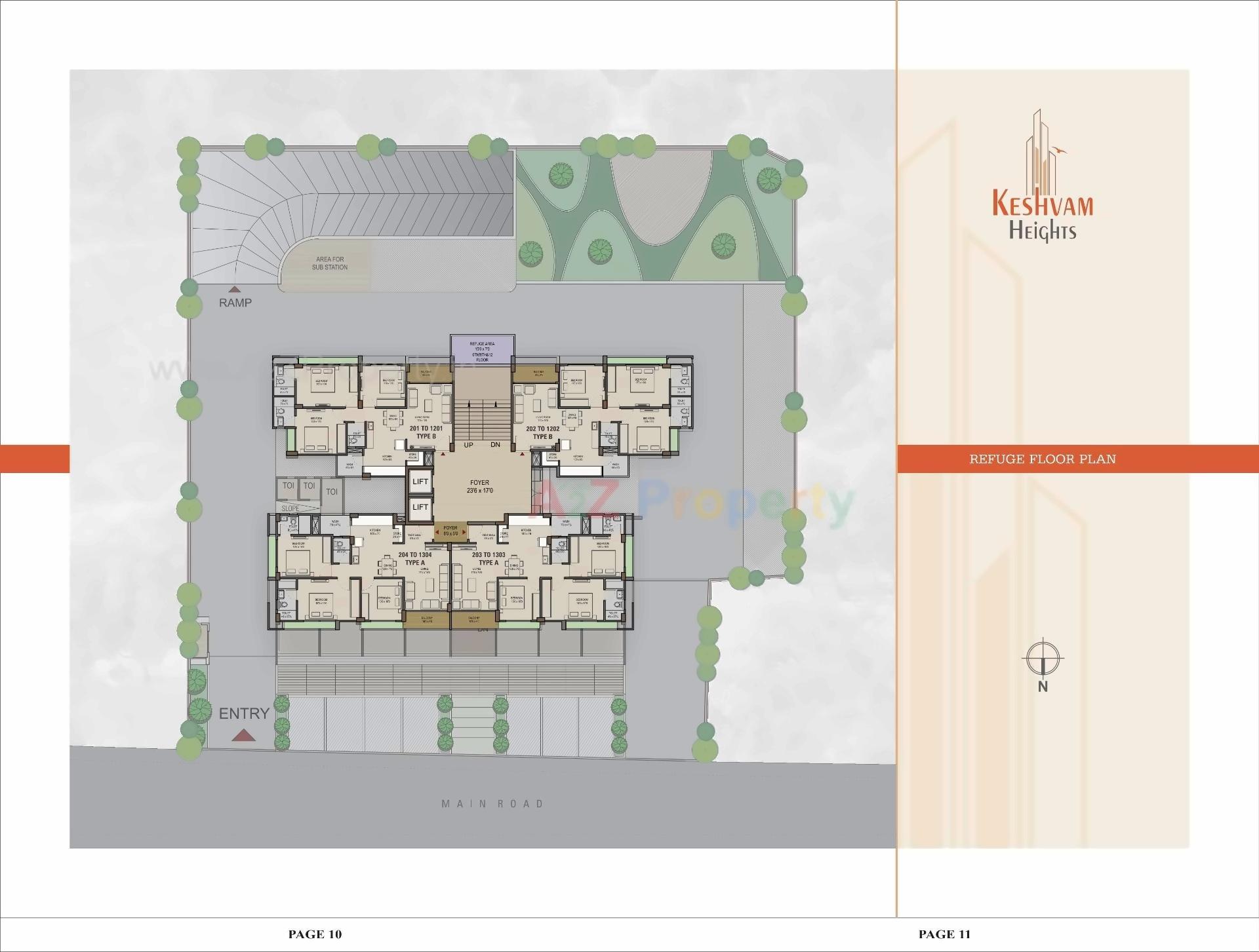 Layout of real estate project Keshvam Heights located at Ahmedabad, Ahmedabad, Gujarat