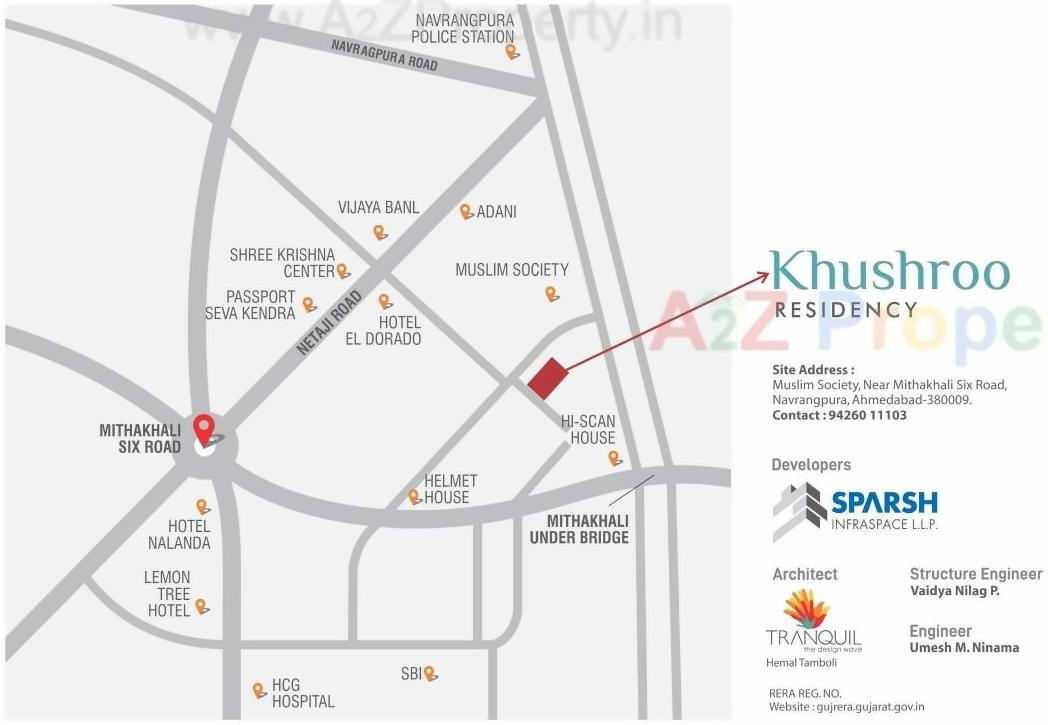  of real estate project Khushroo Residency located at Ellis-bridge, Ahmedabad, Gujarat