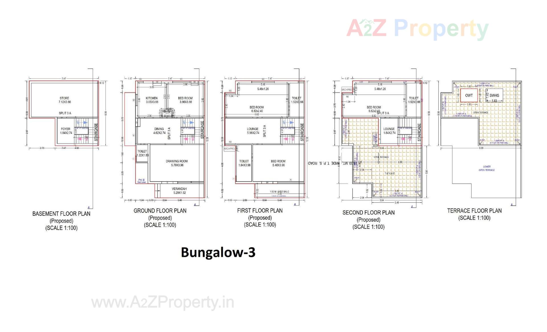 Layout of real estate project King's Villa Bunglow located at Vastral, Ahmedabad, Gujarat