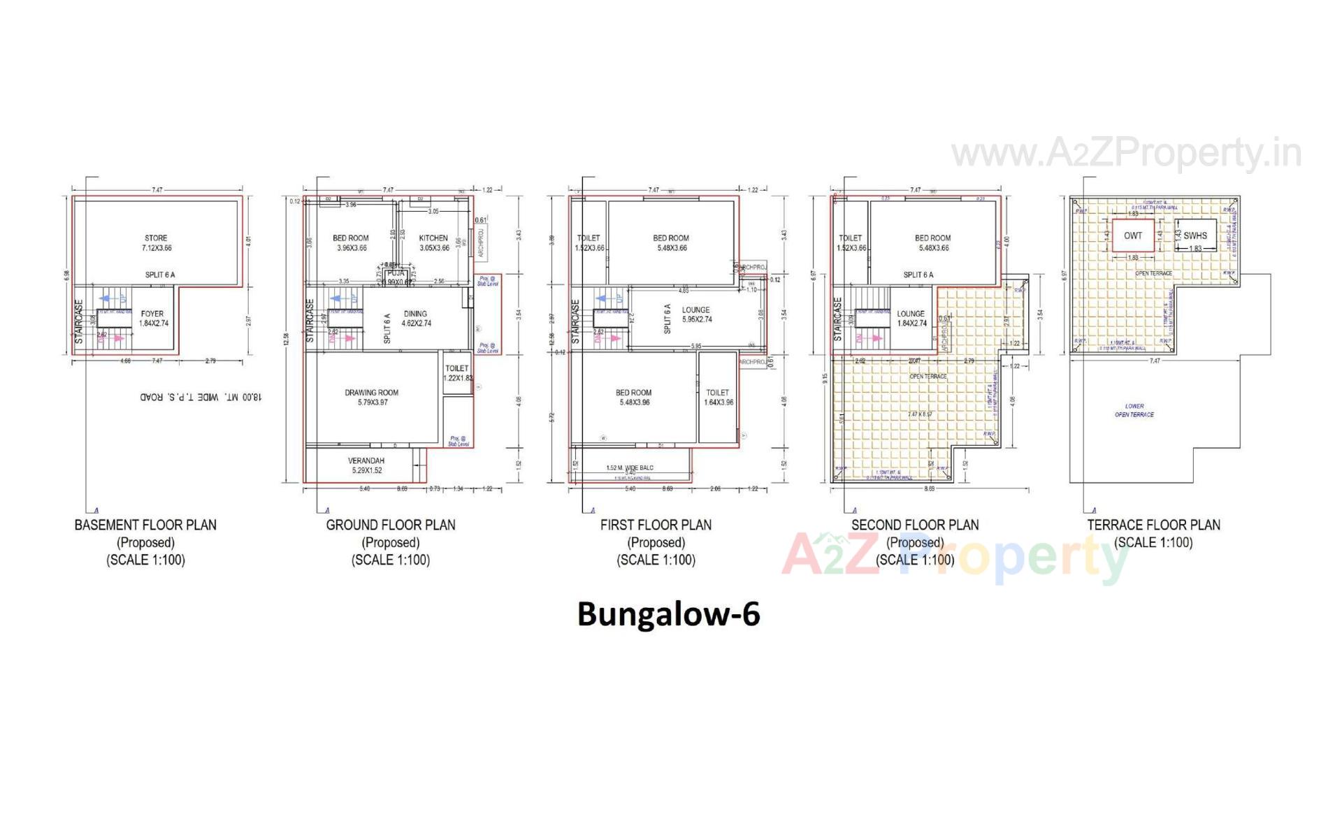 Layout of real estate project King's Villa Bunglow located at Vastral, Ahmedabad, Gujarat
