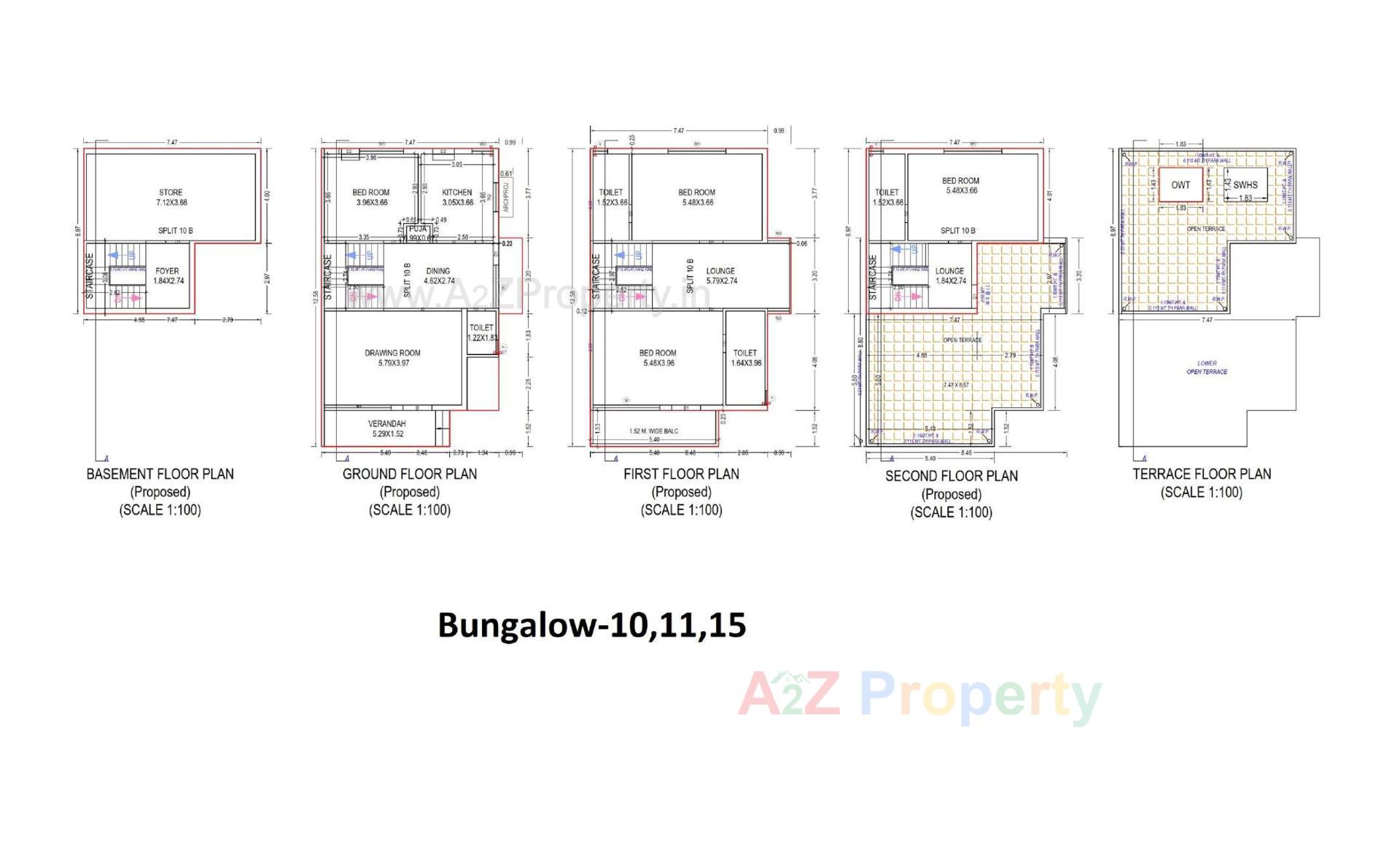 Layout of real estate project King's Villa Bunglow located at Vastral, Ahmedabad, Gujarat