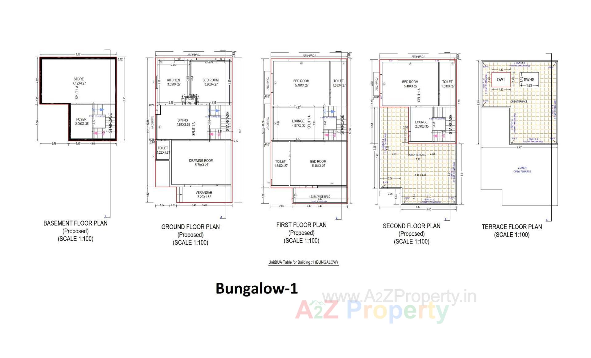 Layout of real estate project King's Villa Bunglow located at Vastral, Ahmedabad, Gujarat