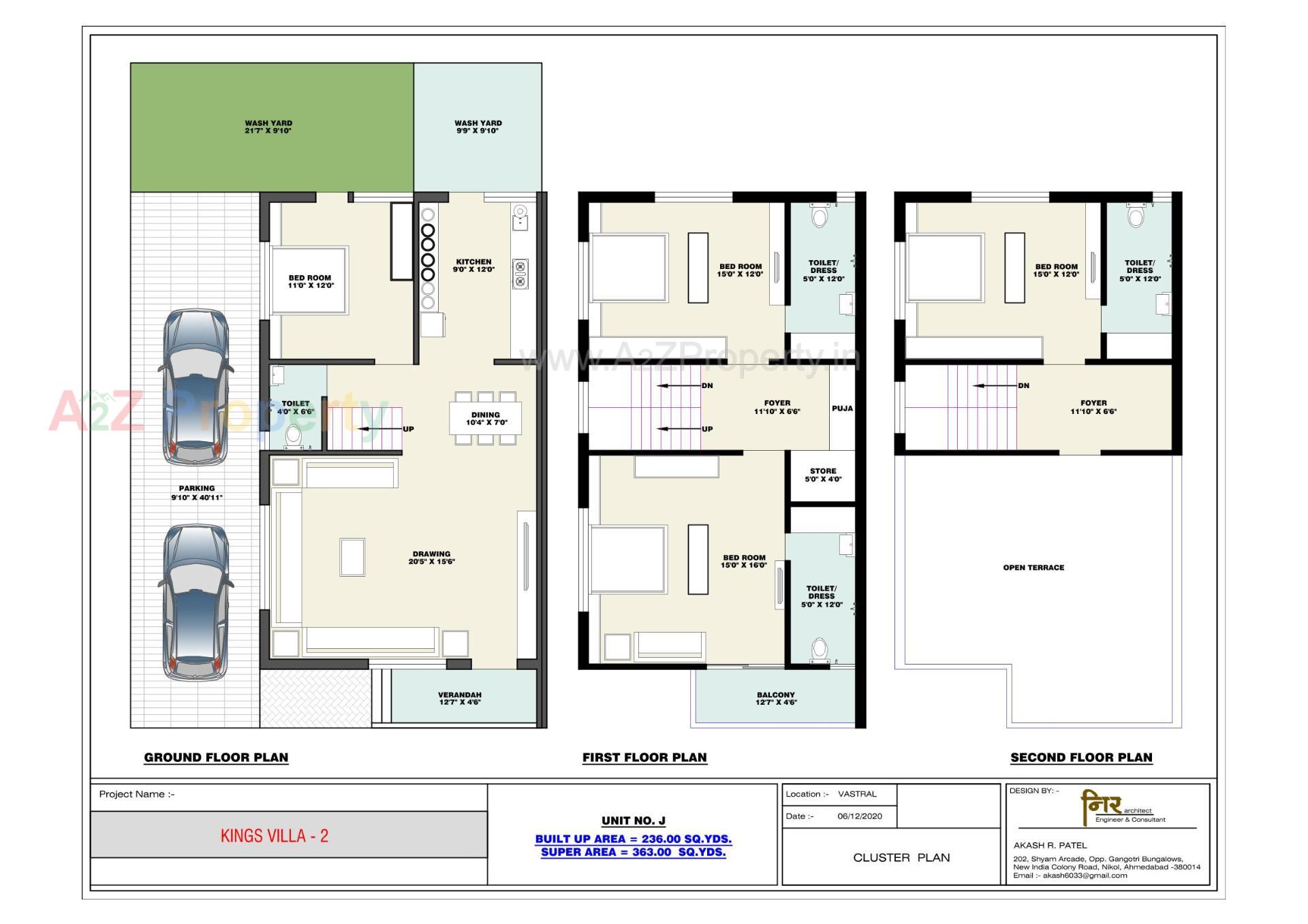 Layout of real estate project Kings Villa located at Vastral, Ahmedabad, Gujarat