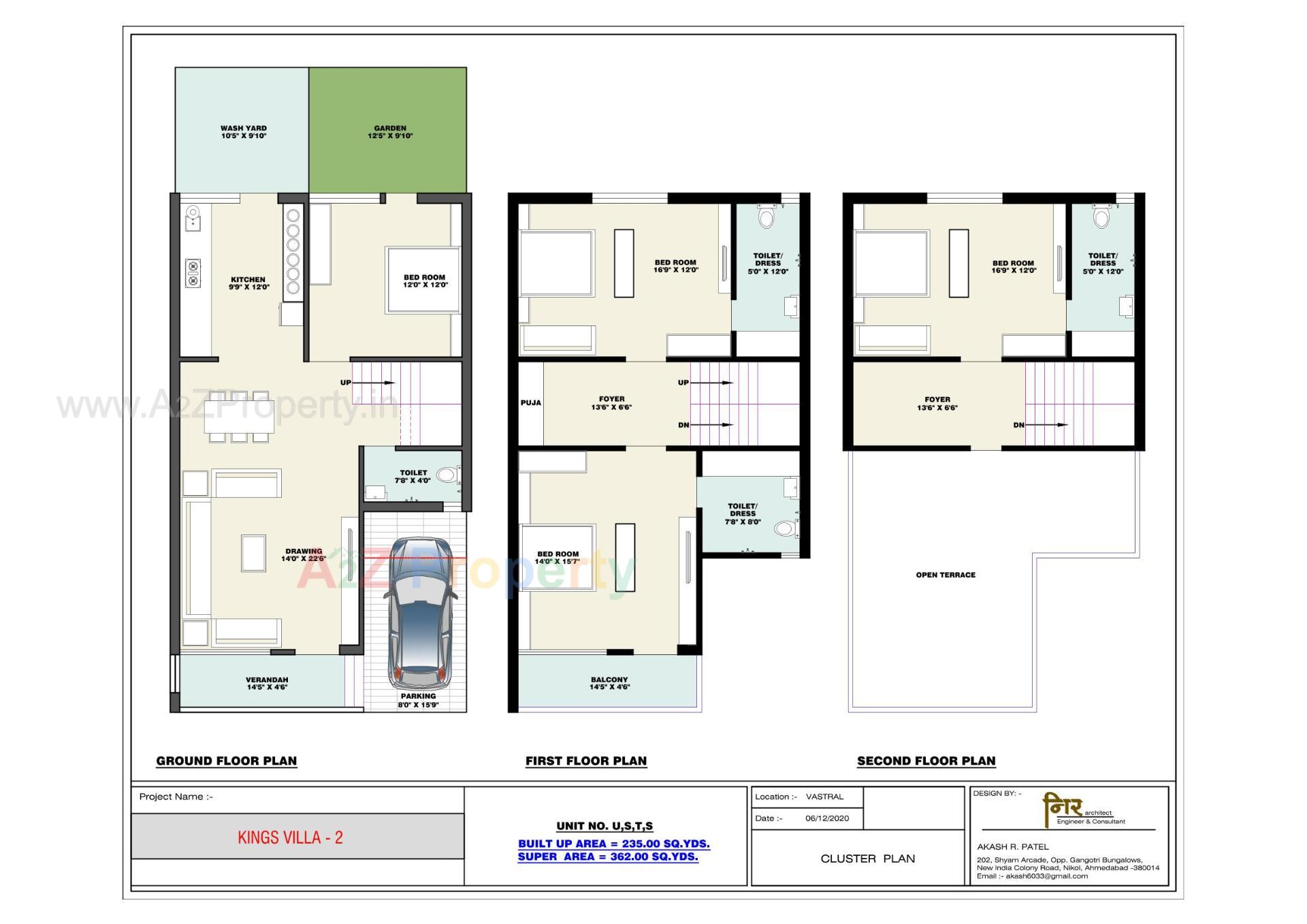 Layout of real estate project Kings Villa located at Vastral, Ahmedabad, Gujarat