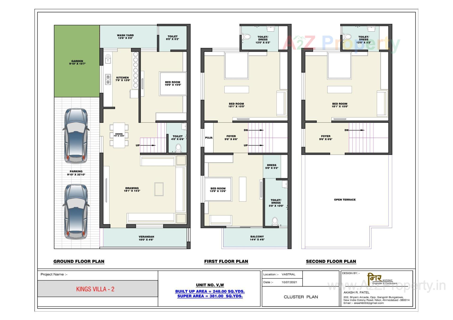 Layout of real estate project Kings Villa located at Vastral, Ahmedabad, Gujarat