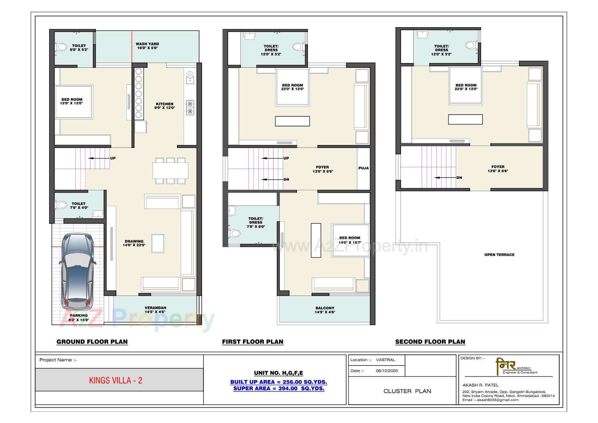 Layout of real estate project Kings Villa located at Vastral, Ahmedabad, Gujarat